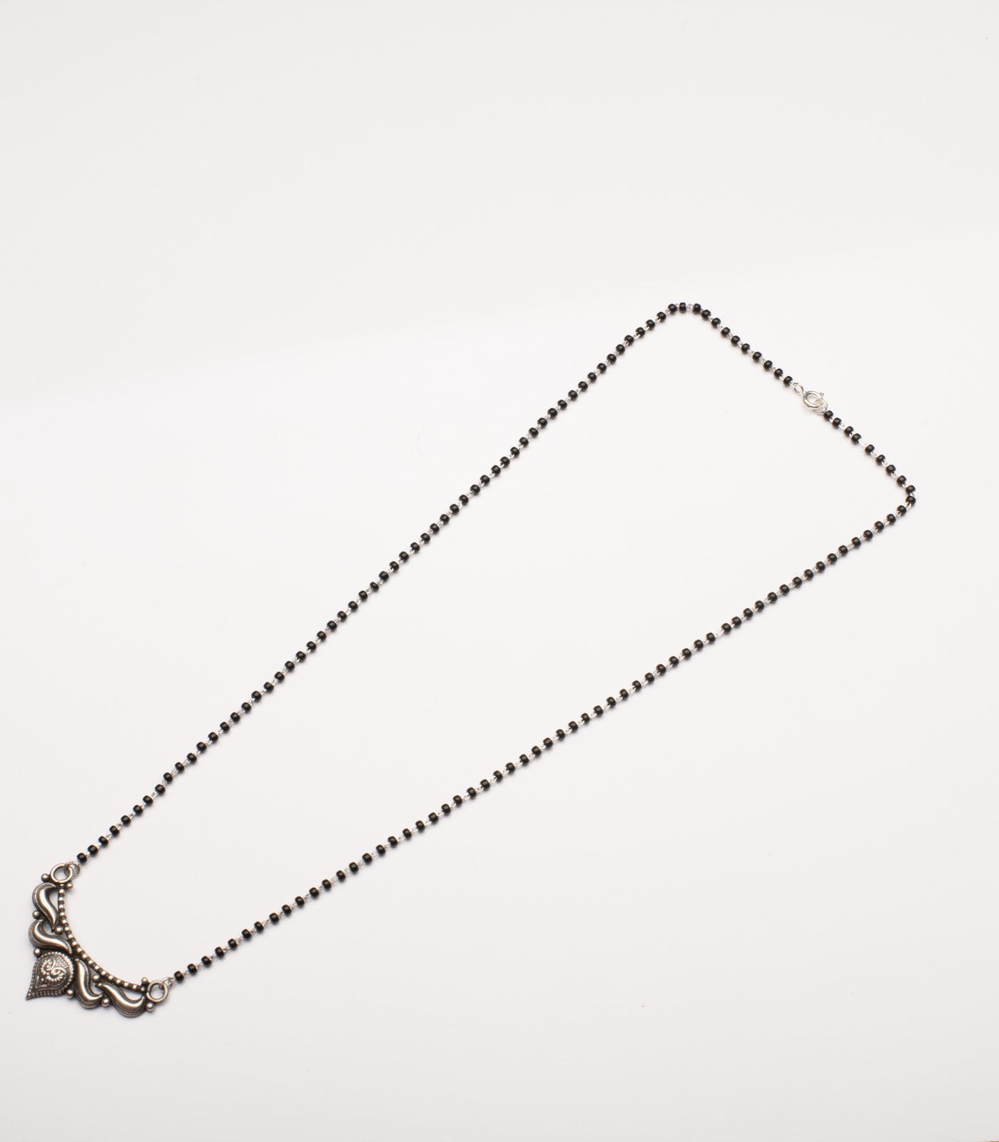 Drop Shaped Antique Mangalsutra Set (Silver)