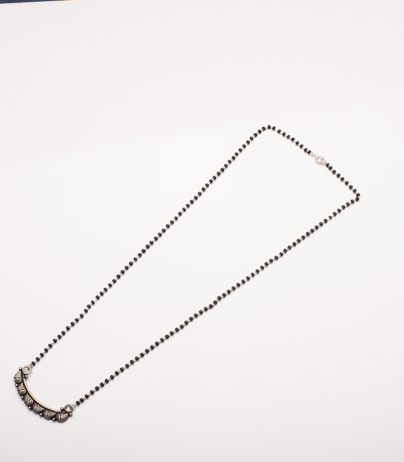 Drop Motif Antique Mangalsutra Set (Silver)