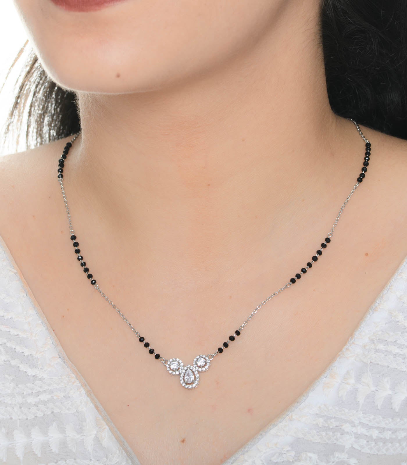 Katrina Kaif Inspired Modern Mangalsutra (Silver)