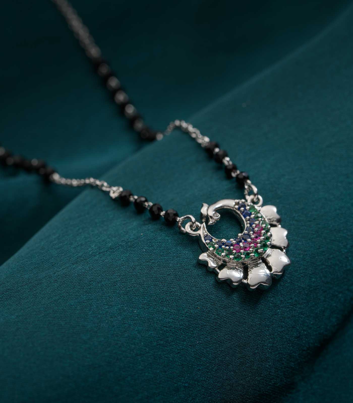 Peacock Mangalsutra (Silver)