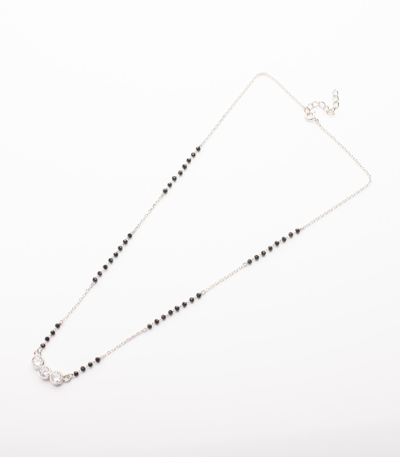 Standard Three Stone Mangalsutra (Silver)