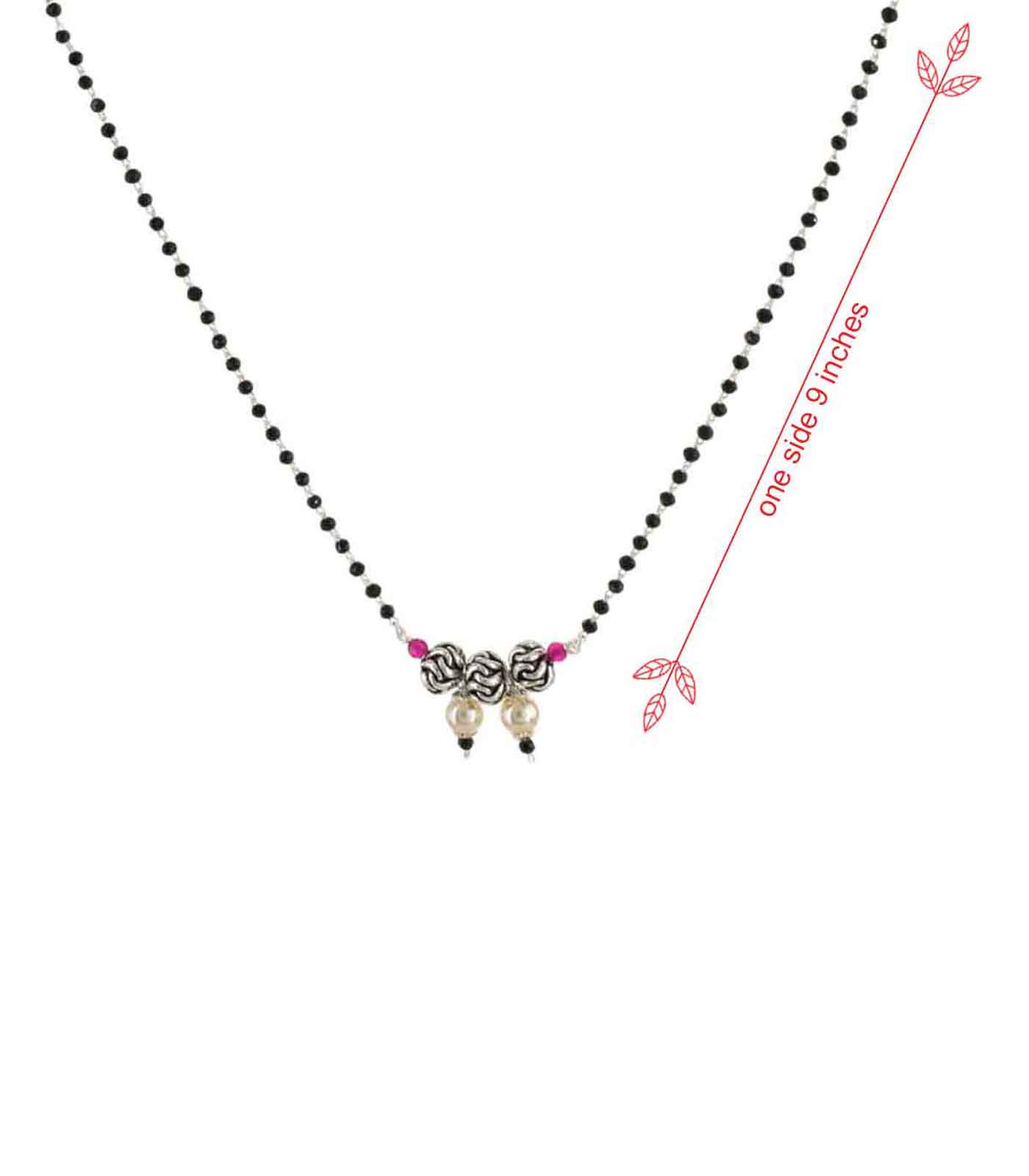 Triple Orb Pearl Mangalsutra (Silver)