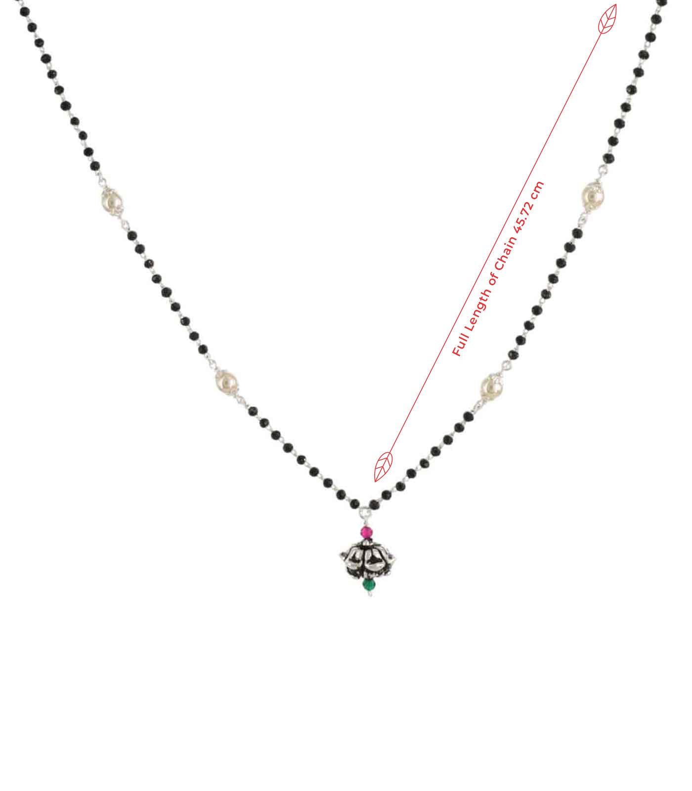Floral Orb Mangalsutra (Silver)