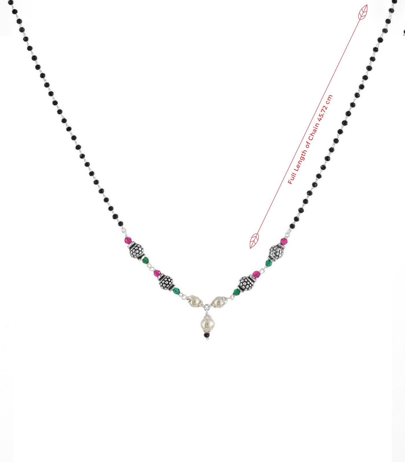 Quadra Orb Pearl Mangalsutra (silver)