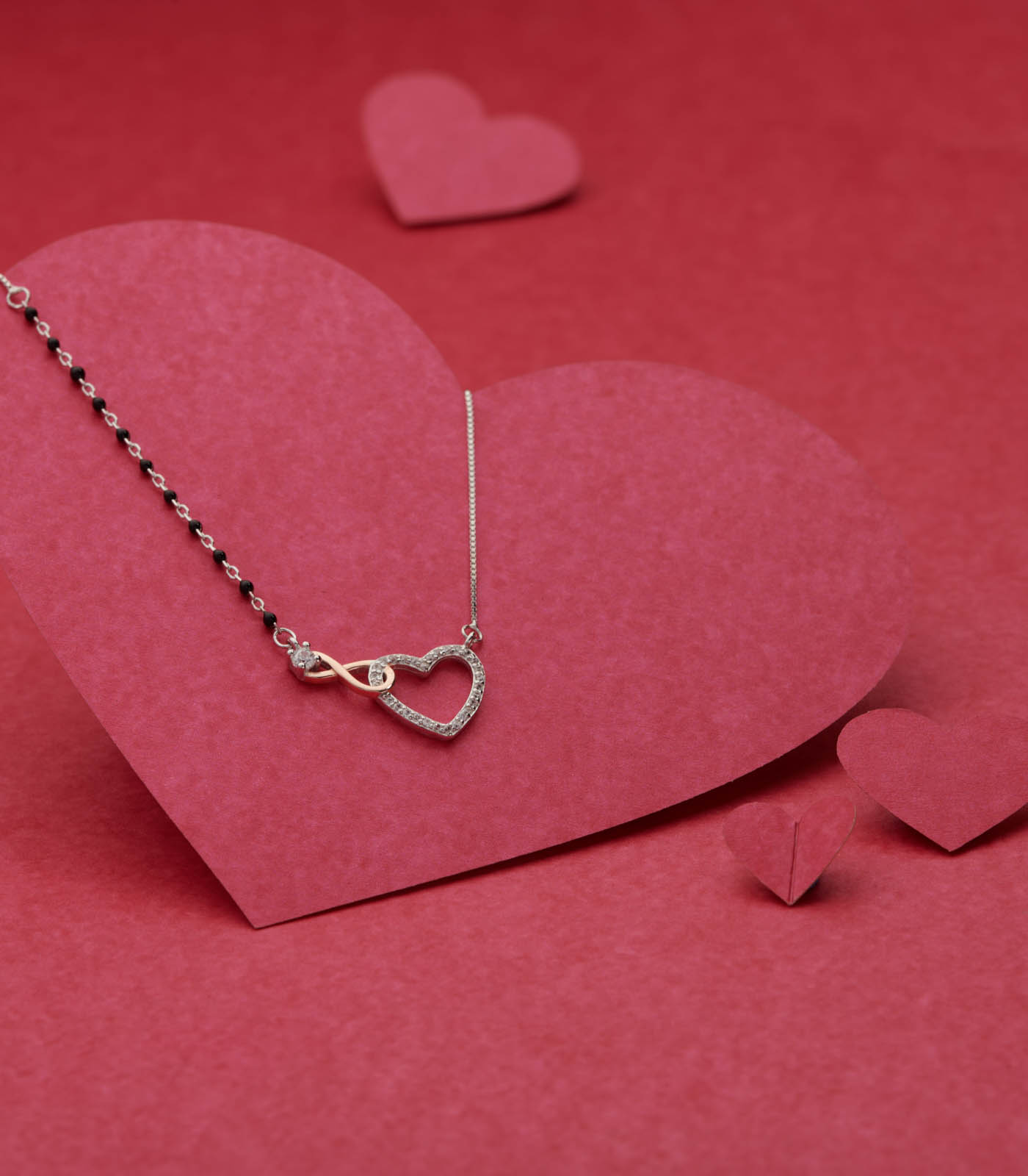 Infinity Heart Mangalsutra (Silver)