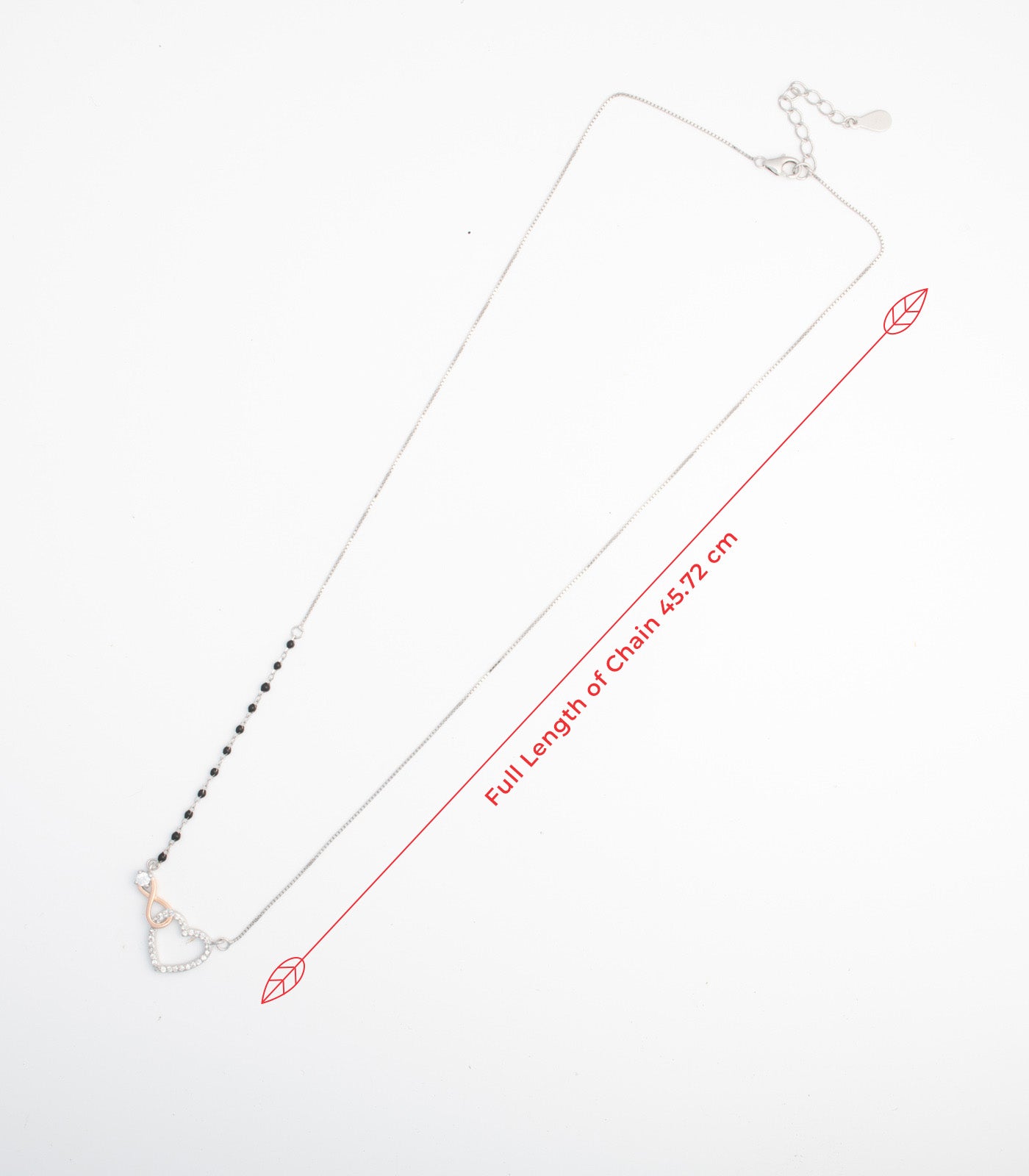 Infinity Heart Mangalsutra (Silver)