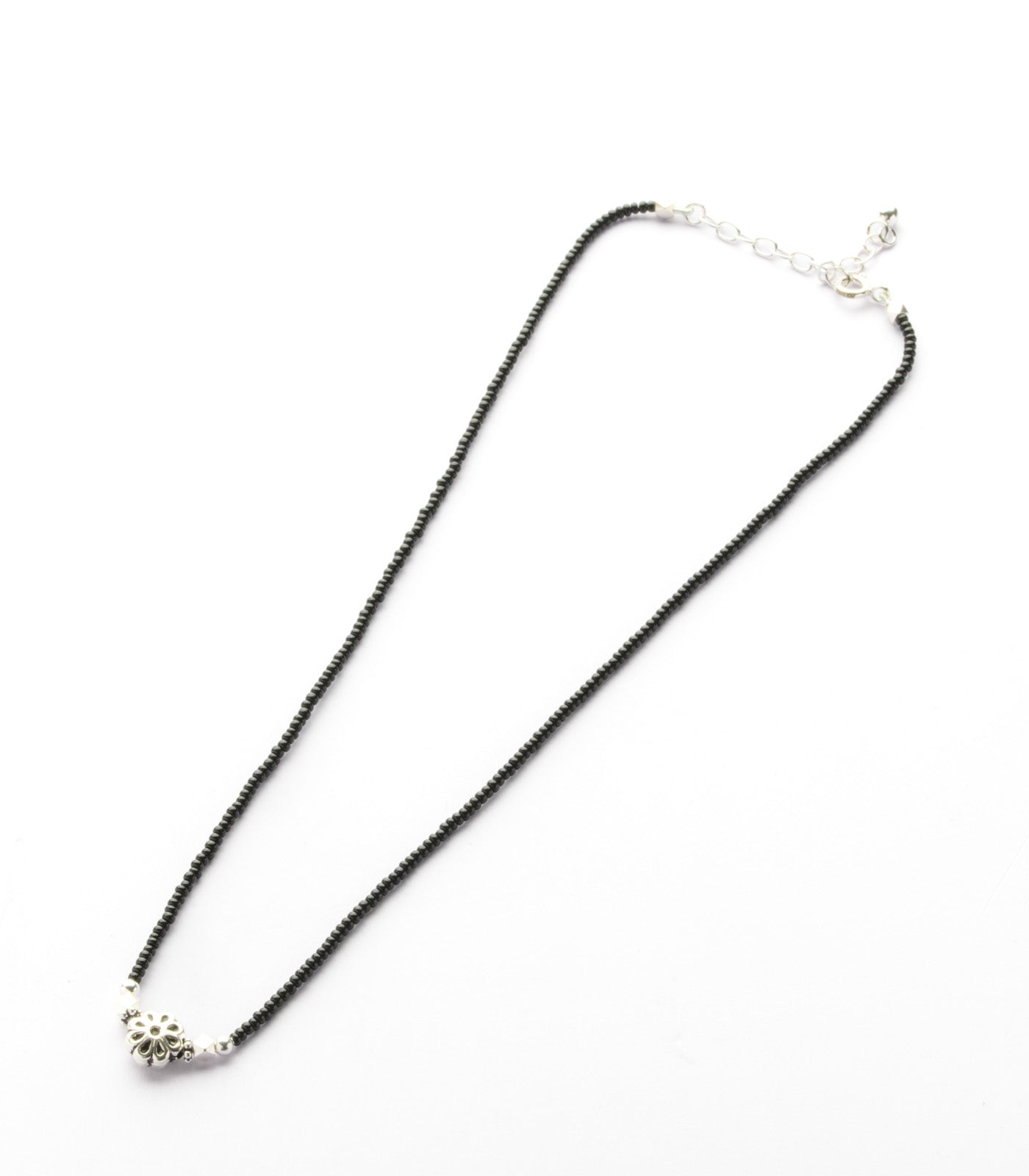 Silver Shiny Floral Antique Mangalsutra