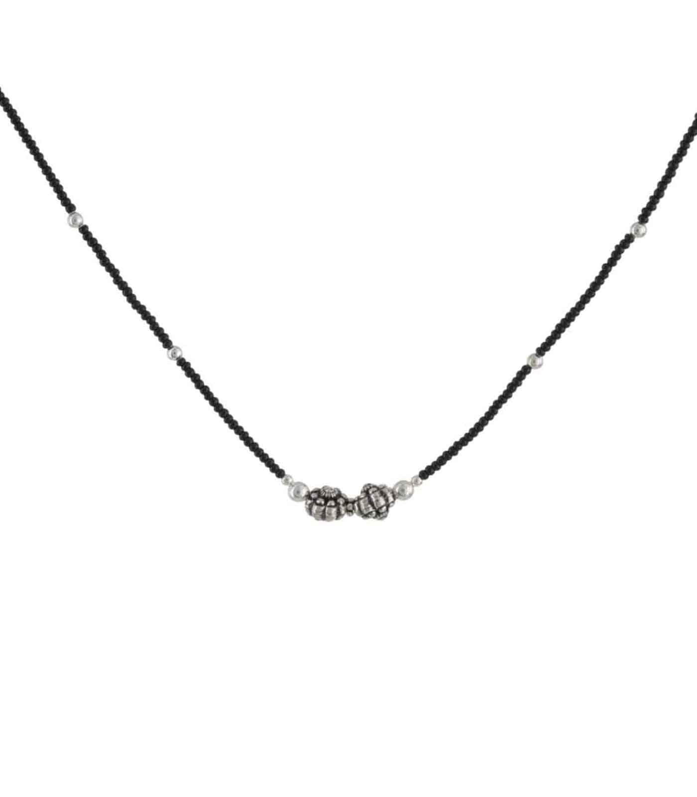 Floral Shape Mangalsutra (Silver)