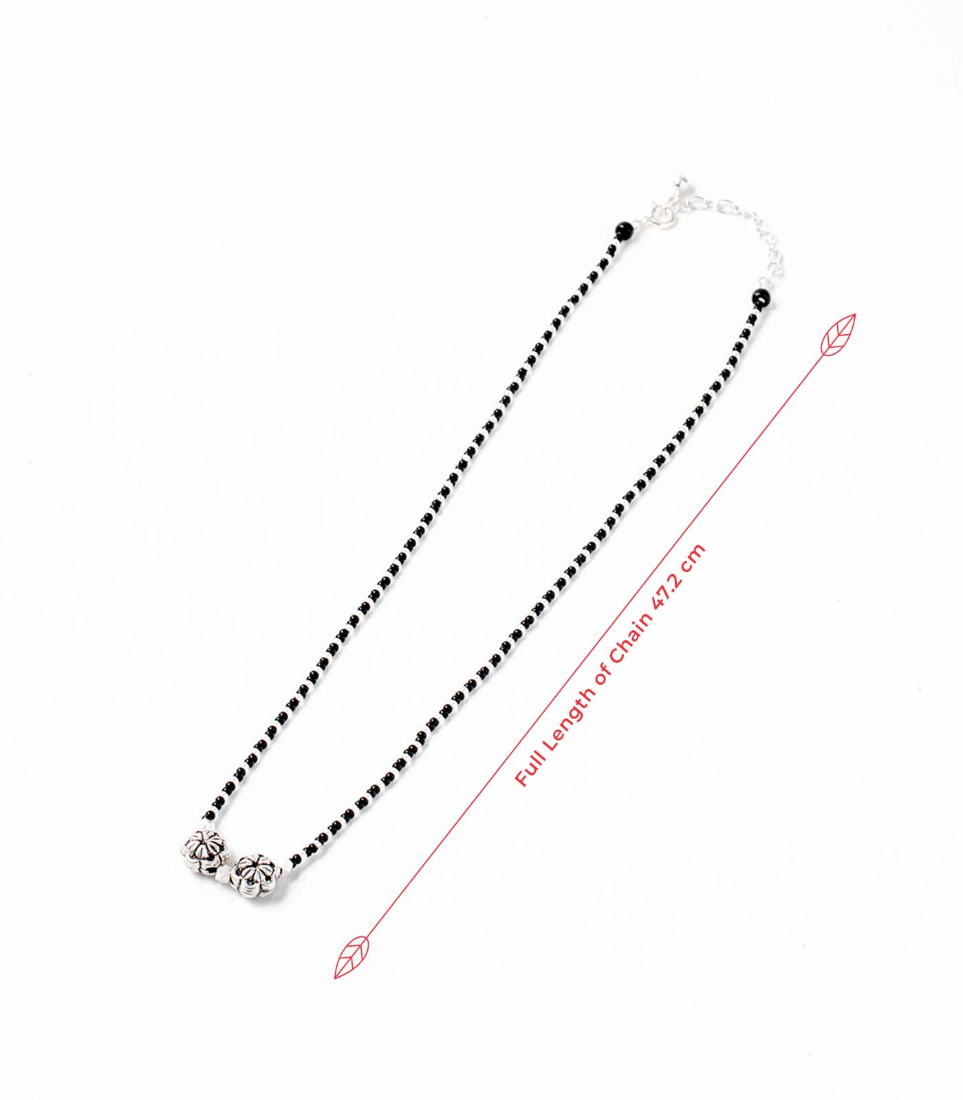 Dual Flower Antique Mangalsutra (Silver)