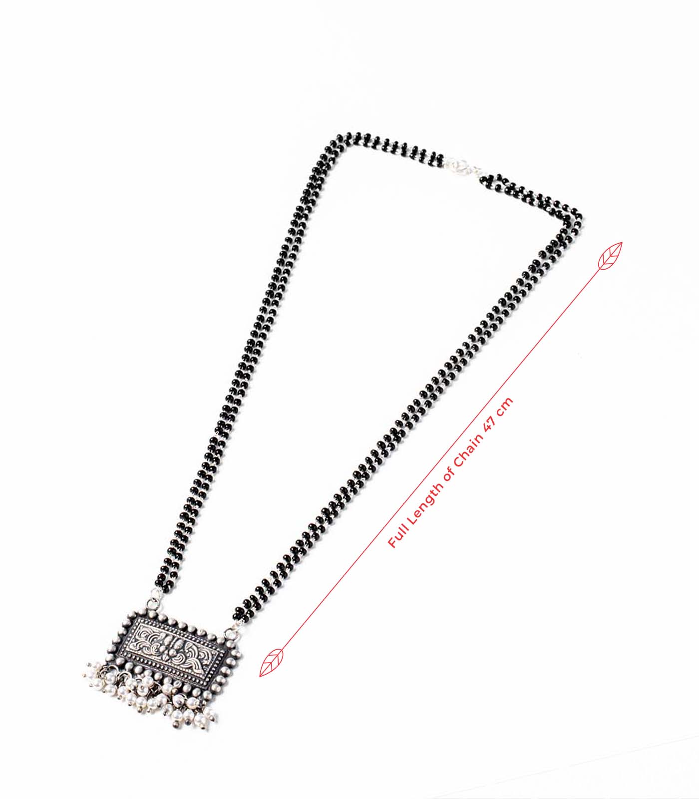Rectangular Designer Antique Mangalsutra (Silver)