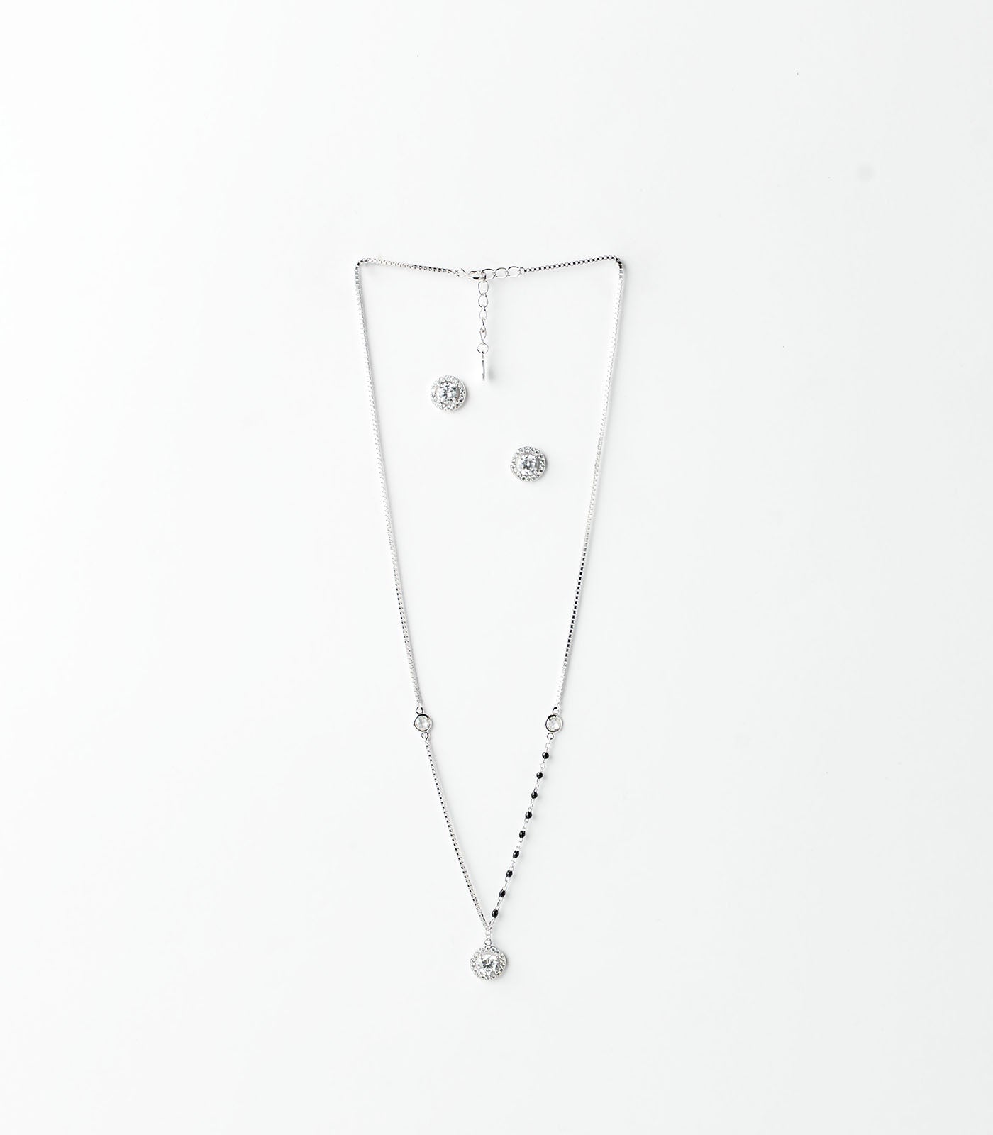 Shining Star Mangalsutra Set (Silver)