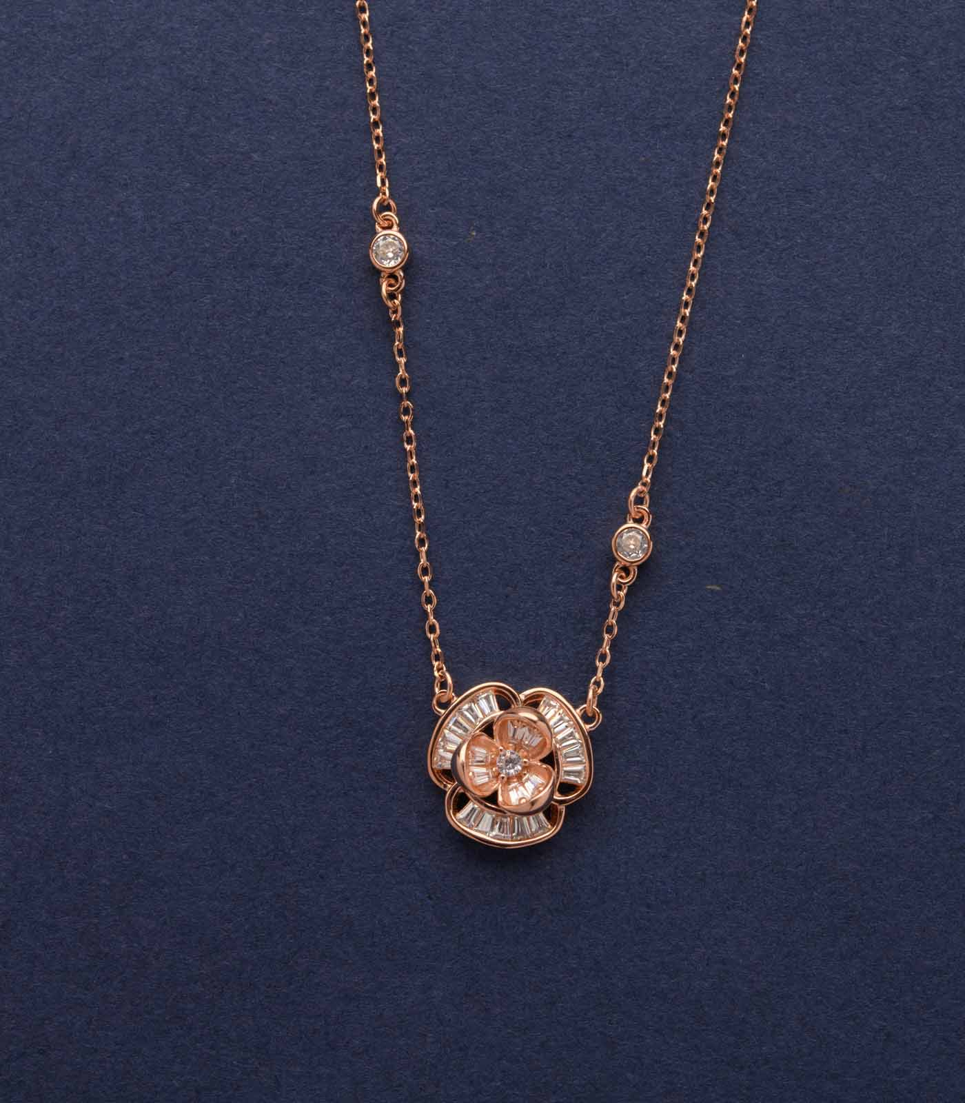 Double Rosette Necklace (Silver)