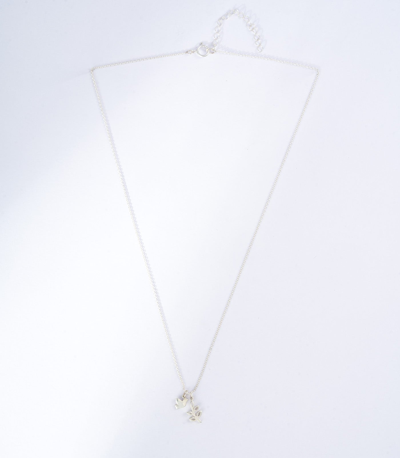 Blooming Plant Necklace (Silver)