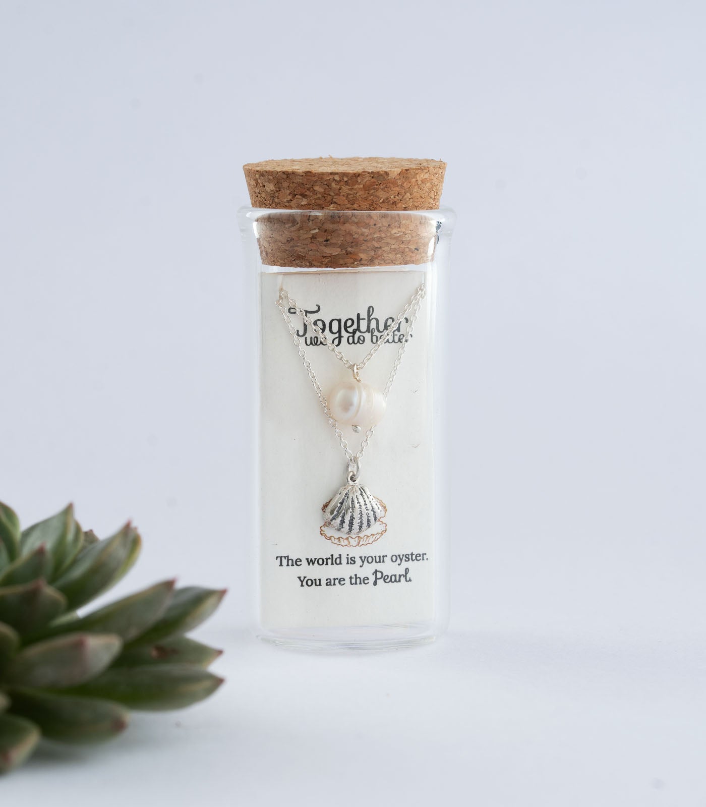 Oyster & Pearl Silver Necklace