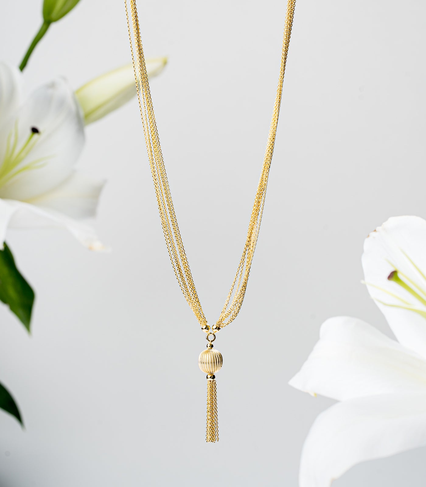 Gold Polished Charm Necklace (Silver)