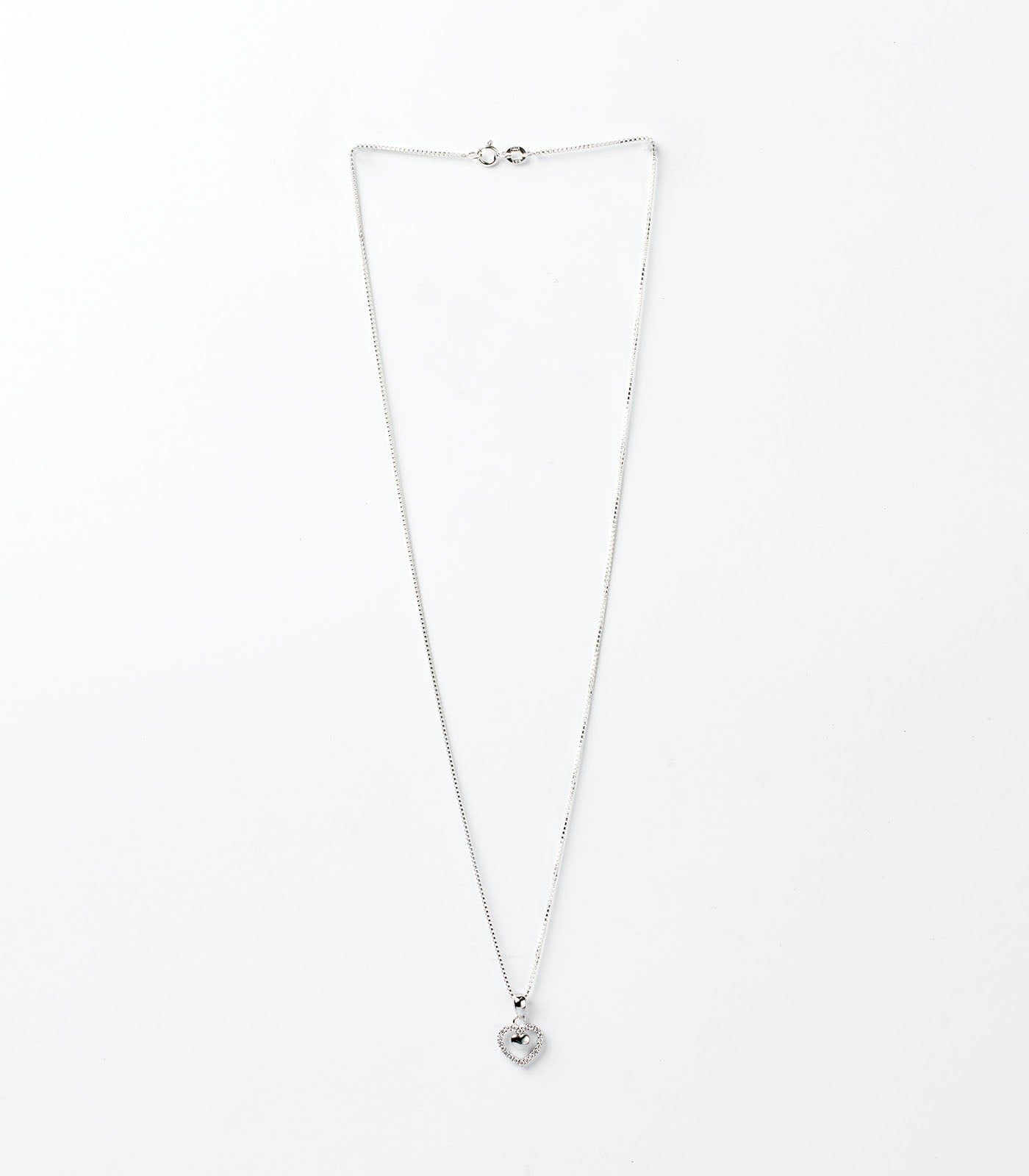 Heart Shaped Necklace (Silver)