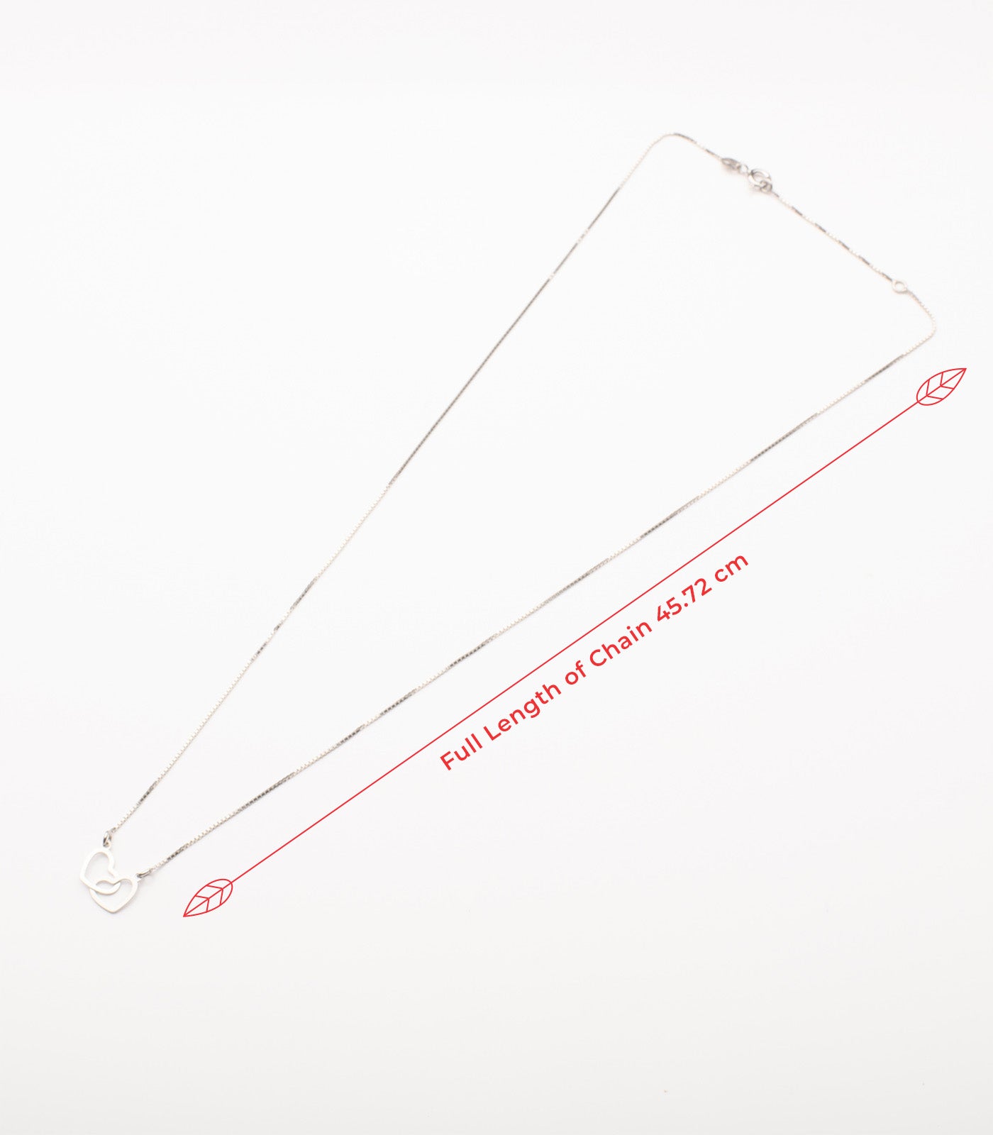 Twin Heart Necklace (Silver)