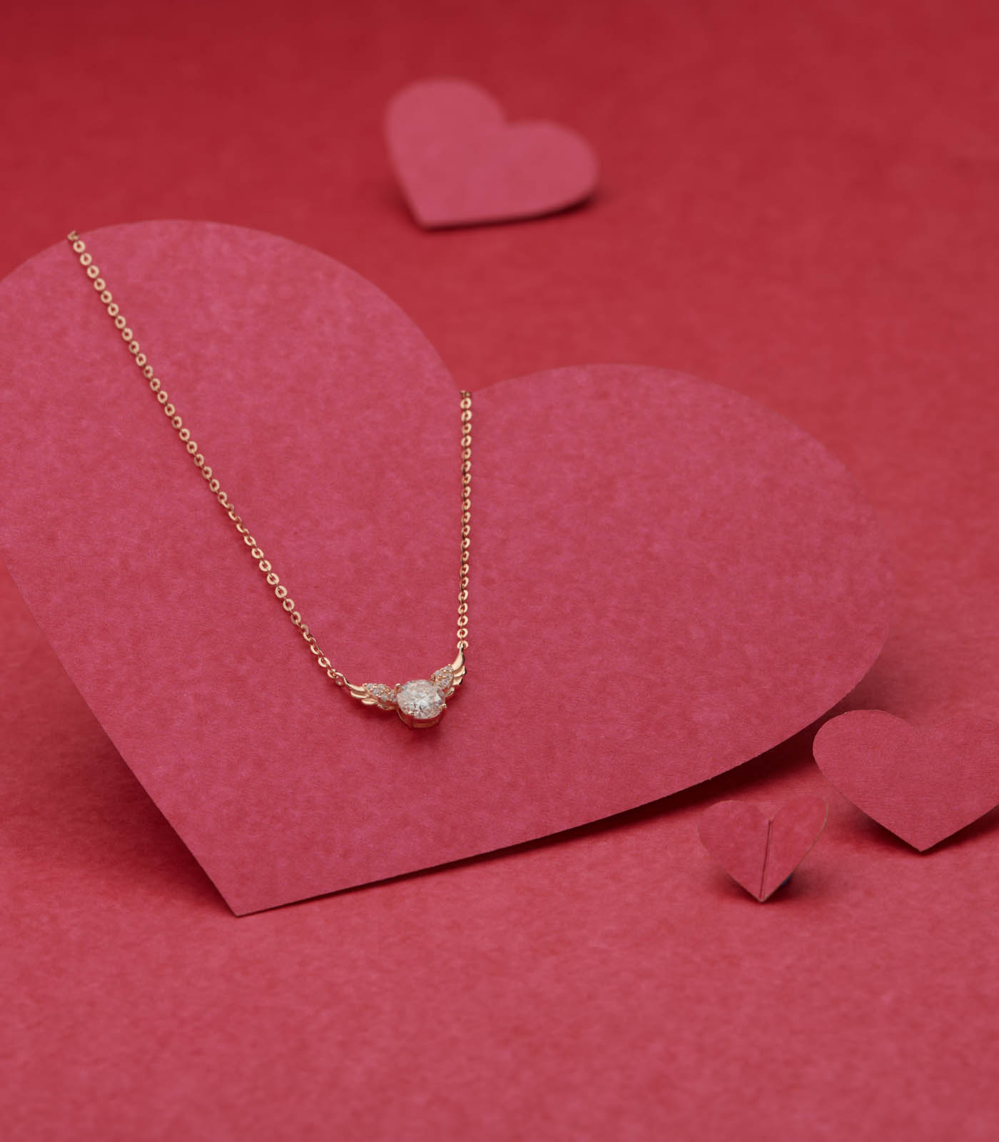Gold Coloured Flying Sphere Necklace (Silver)