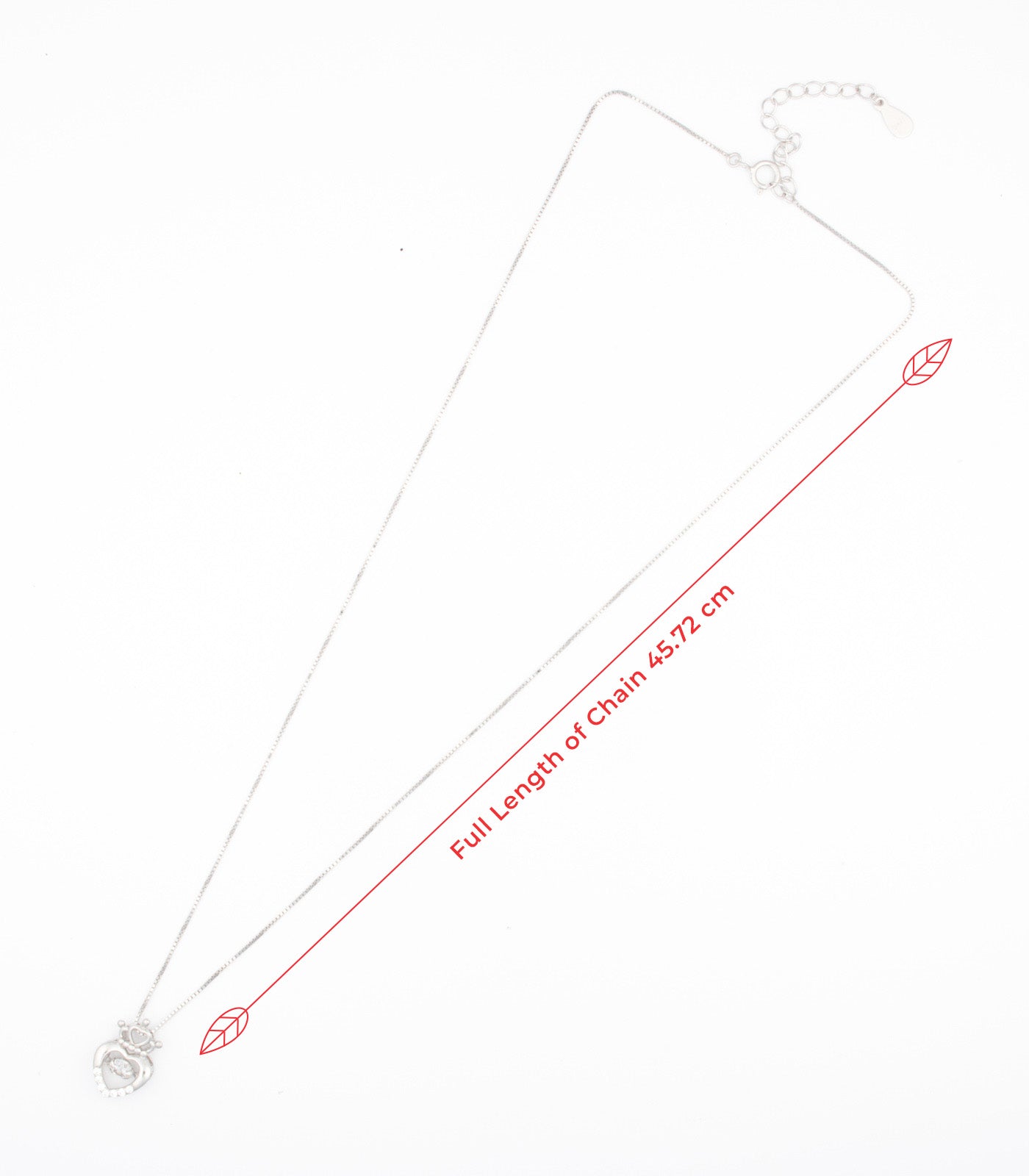 Stone Heart Necklace (Silver)