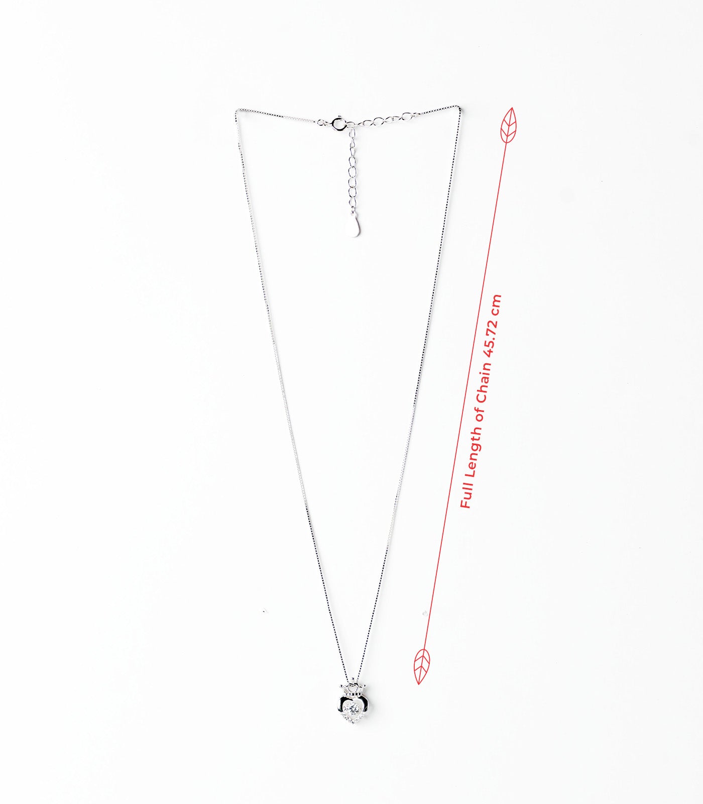 Stone Heart Necklace (Silver)