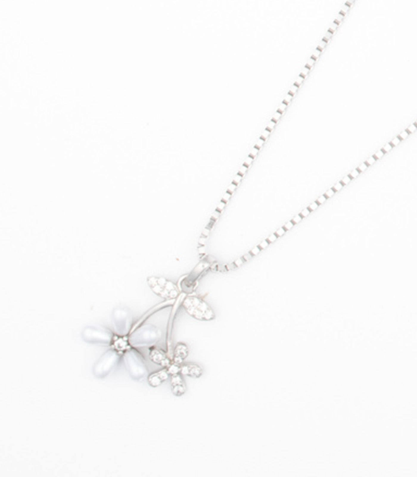 Flower Necklace (Silver)
