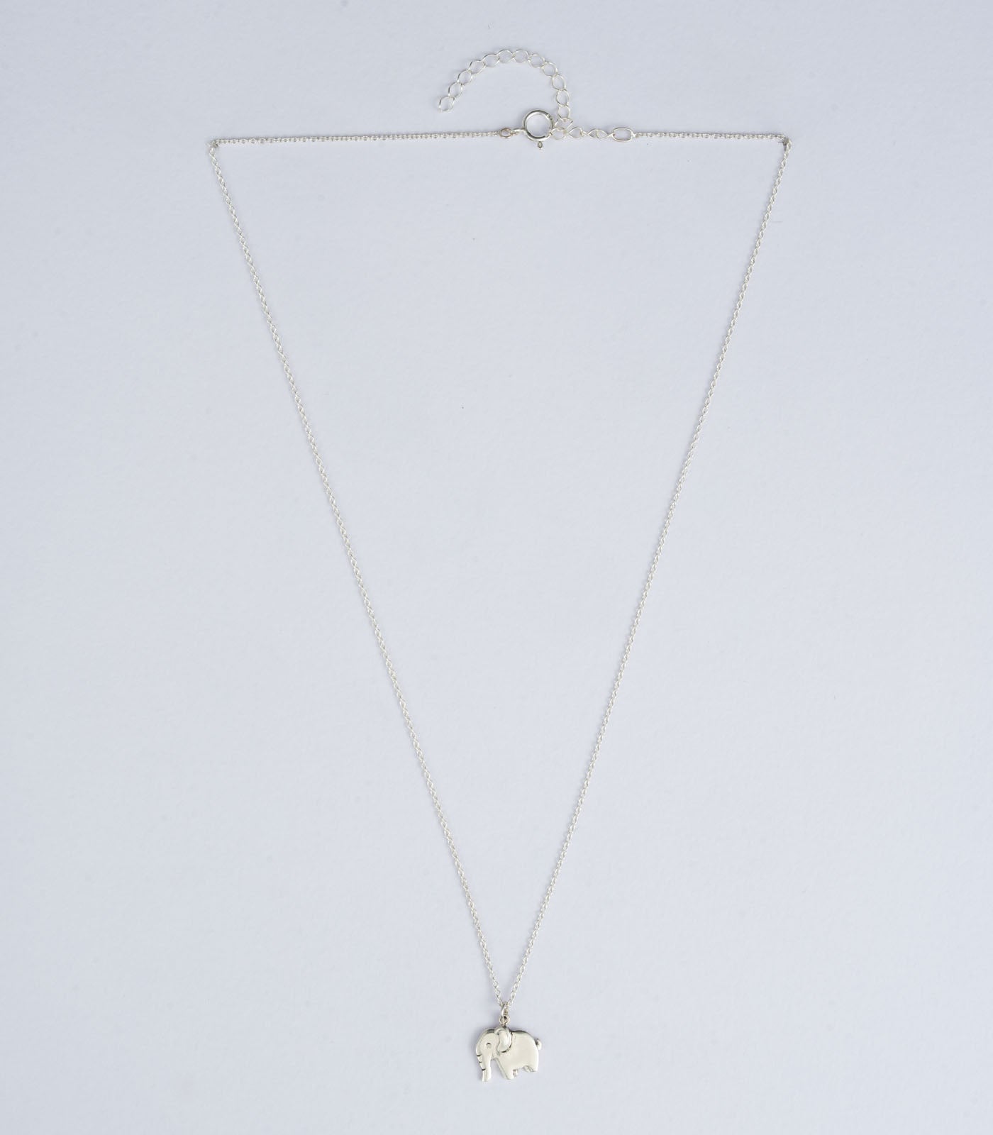 Adorable Elephant Silver Necklace