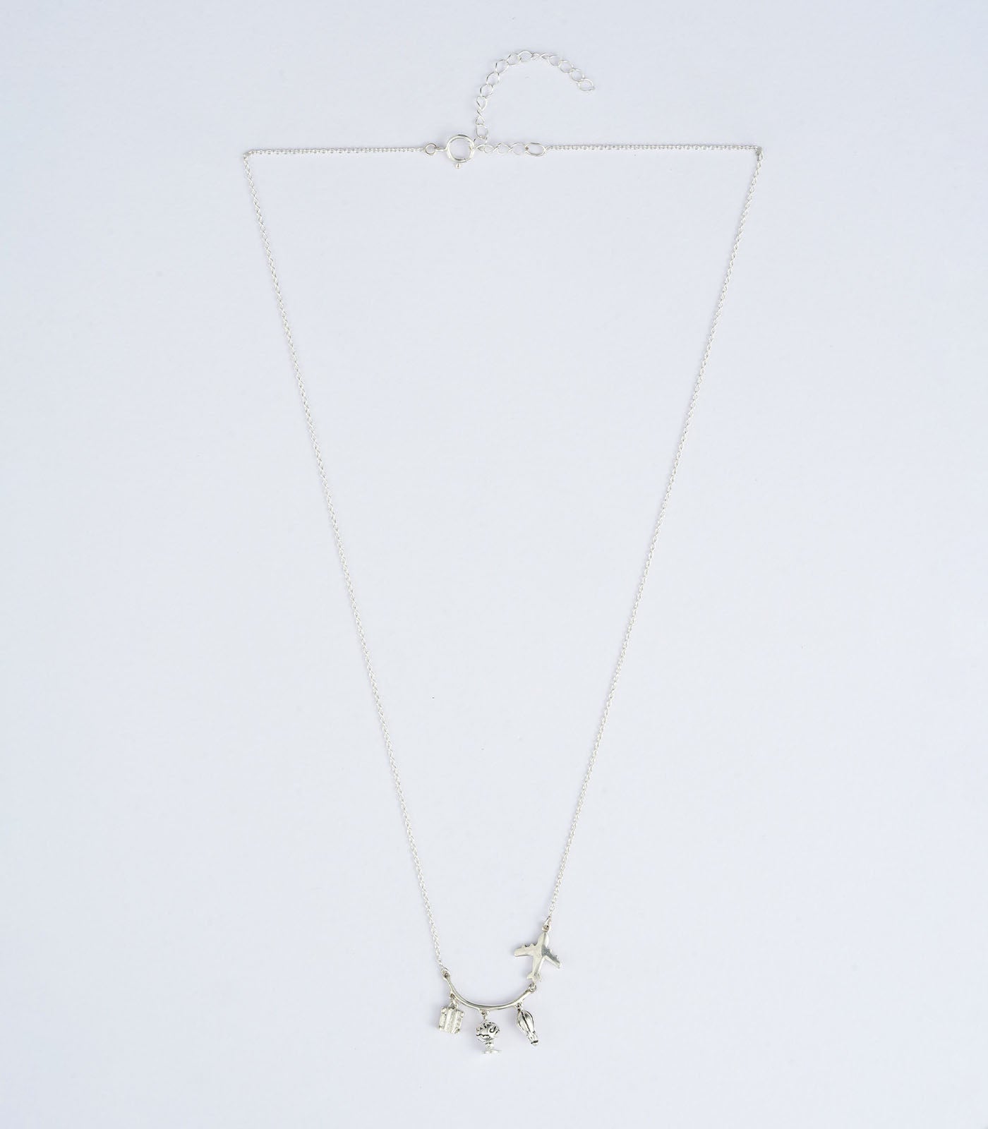 Aeroplane Silver Necklace