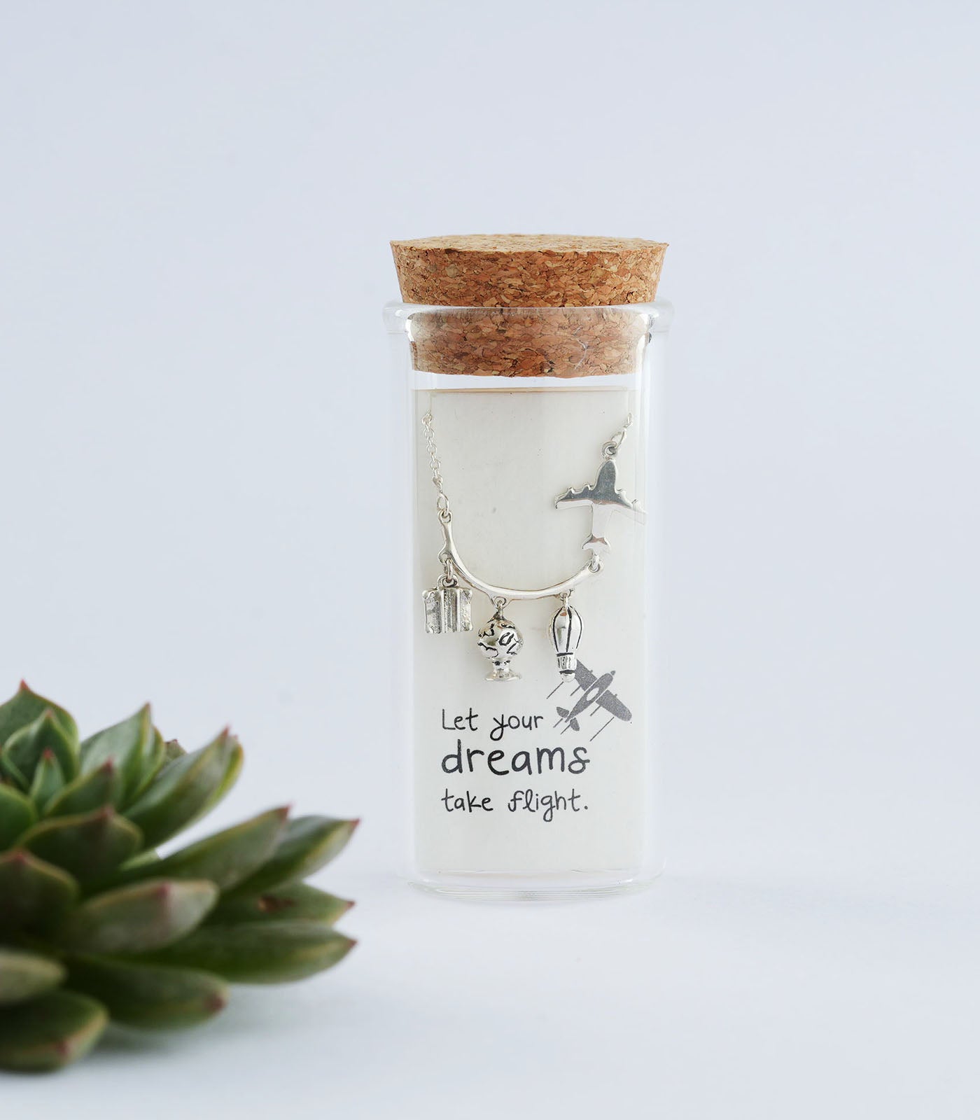 Aeroplane Silver Necklace