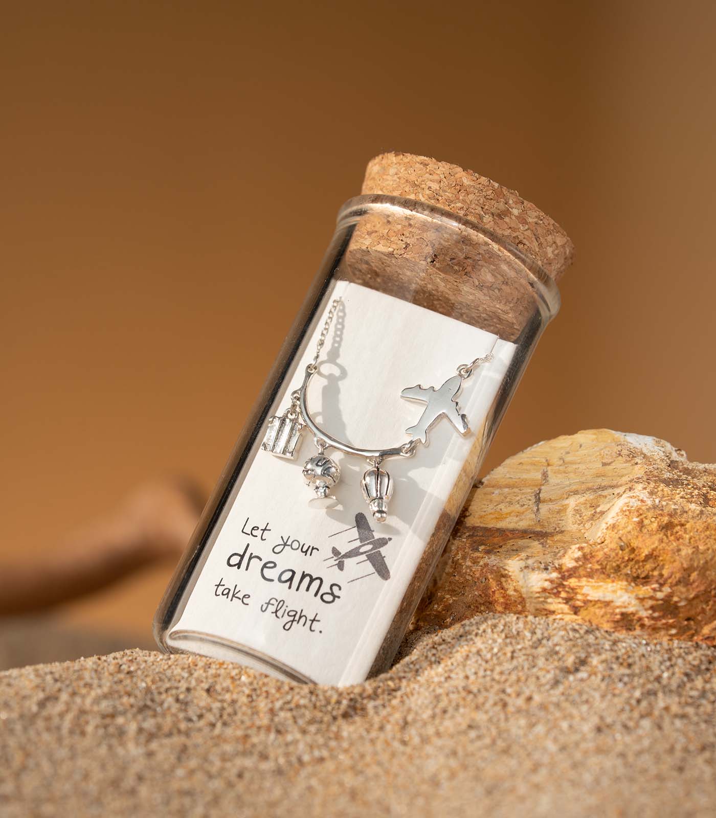 Aeroplane Silver Necklace