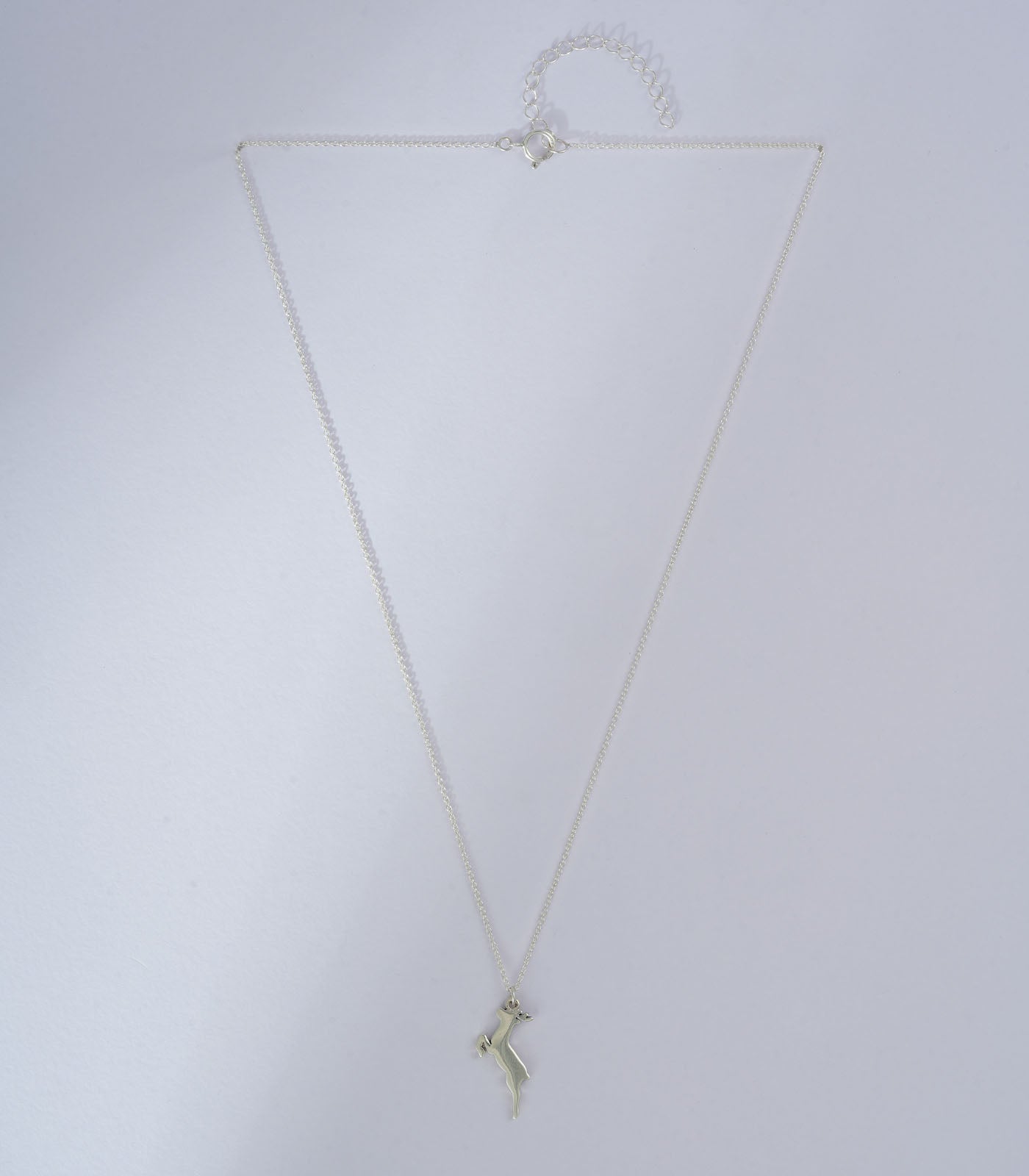 Graceful Deer Silver Necklace