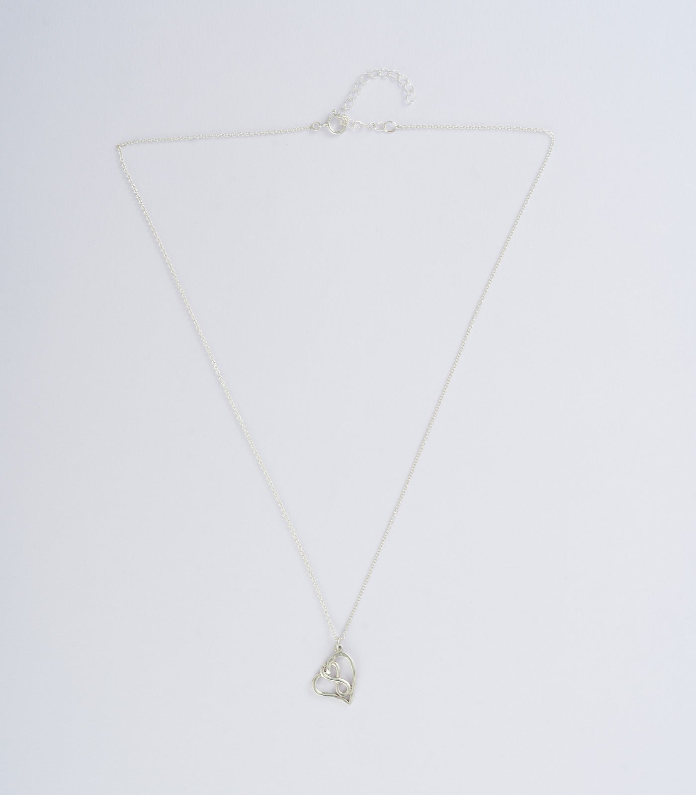 Infinity Heart Silver Necklace