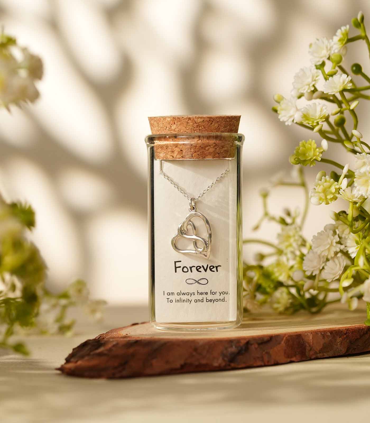 Infinity Heart Silver Necklace