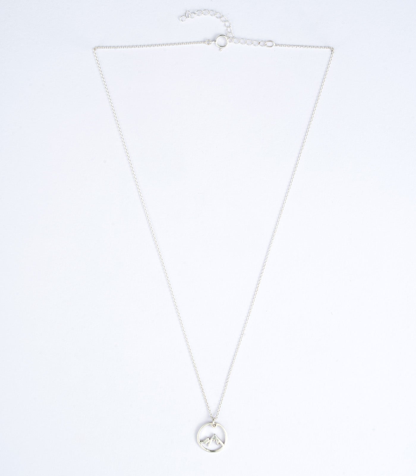 Mountain Peak Silver Necklace