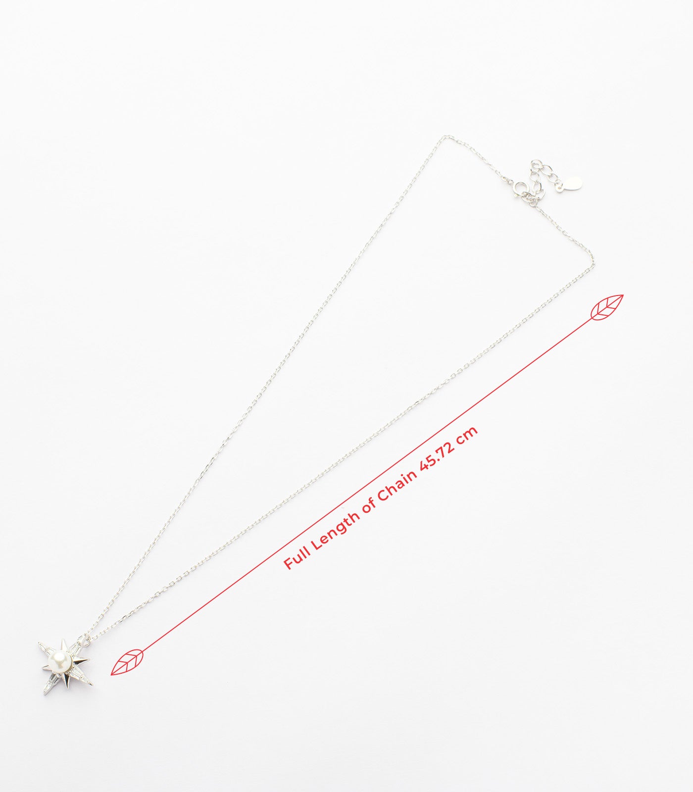 Elegant Star With Pearl Necklace (Silver)