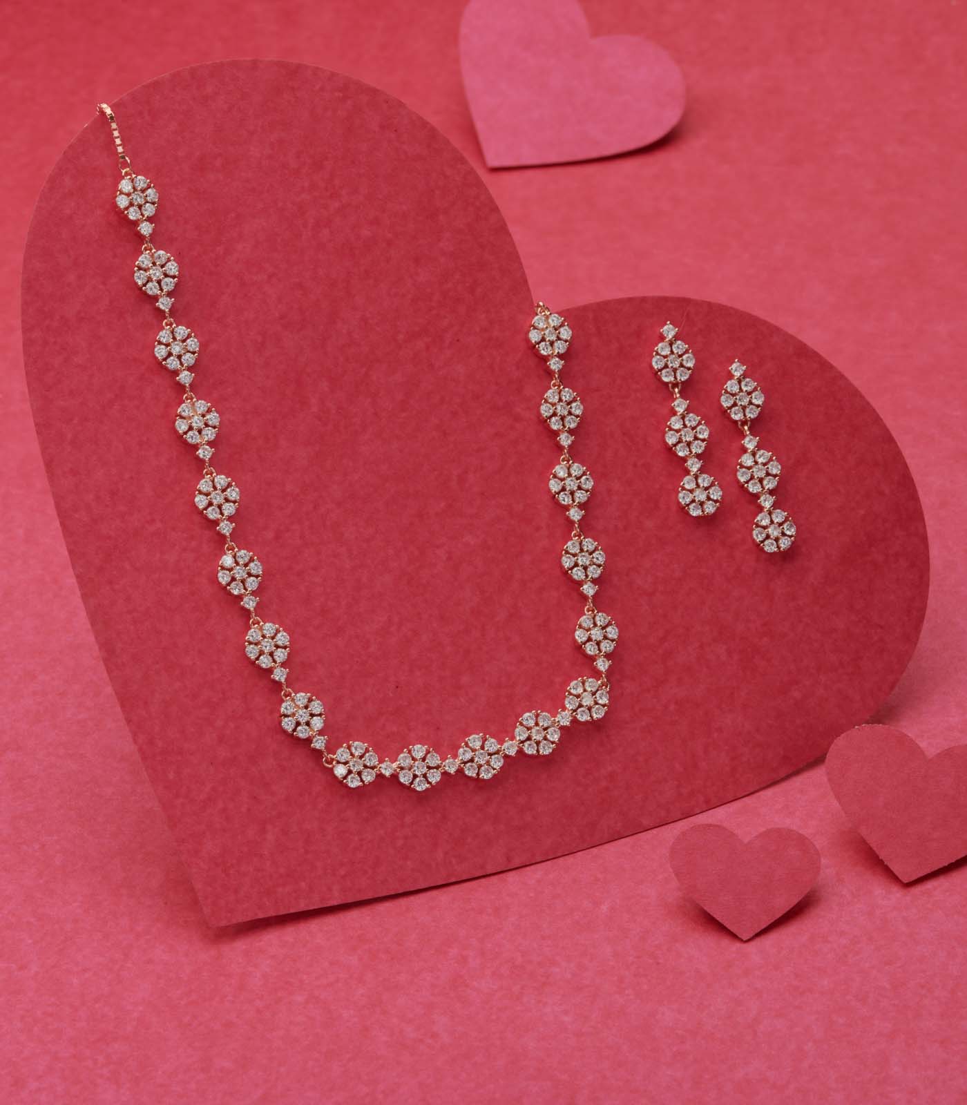 Kudi Shaped Necklace Set (Silver)