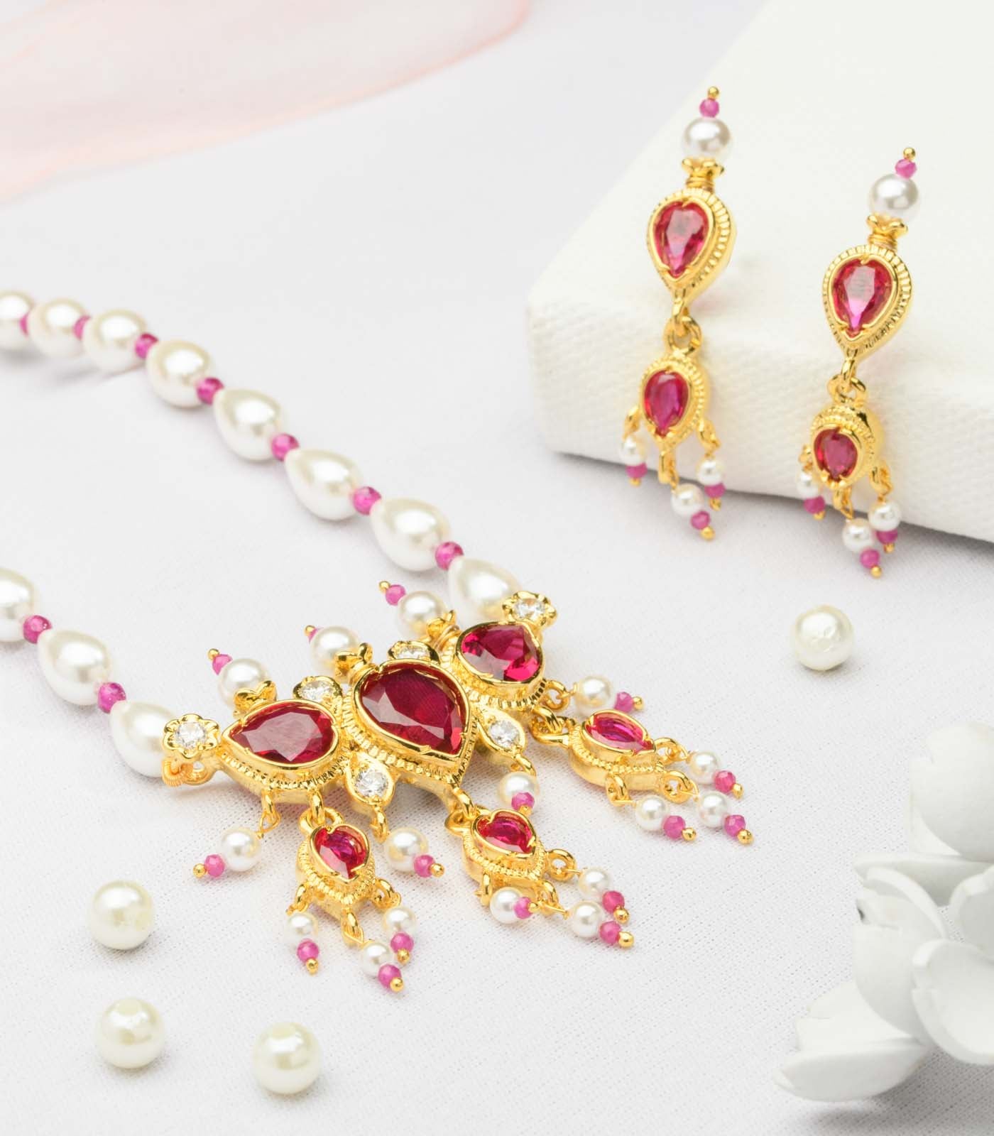 Silver Single Moti Mala Tanmani SET