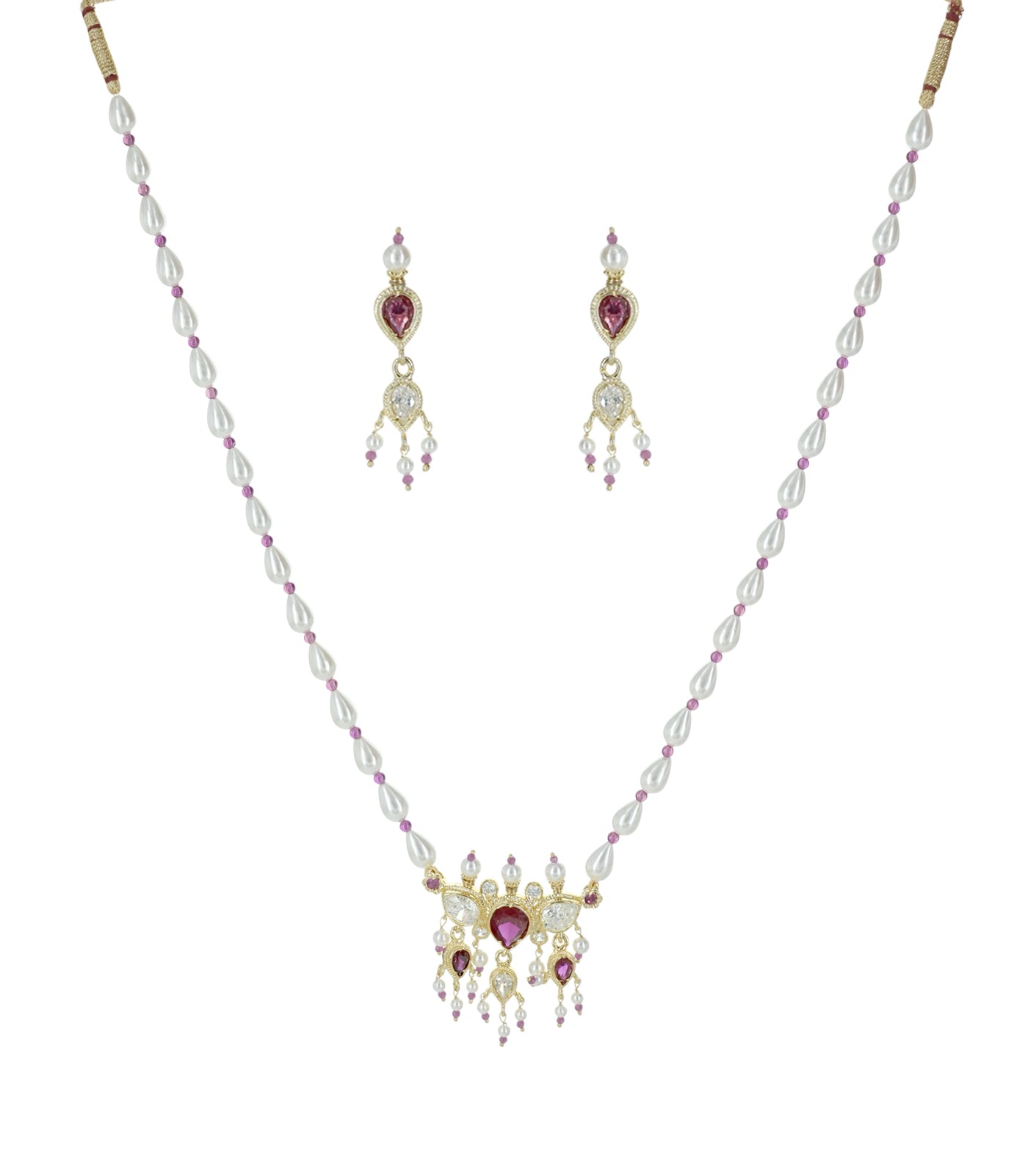 Silver Single Moti Mala Tanmani SET