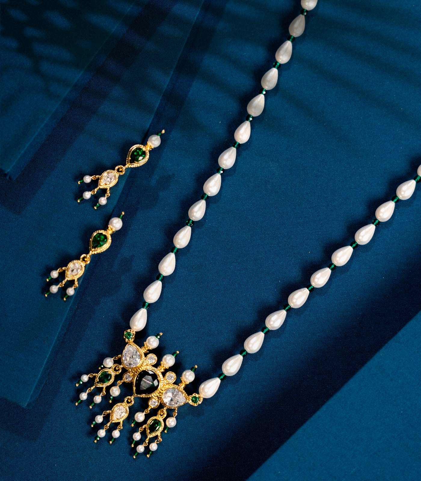 Silver Single Moti Mala Tanmani SET