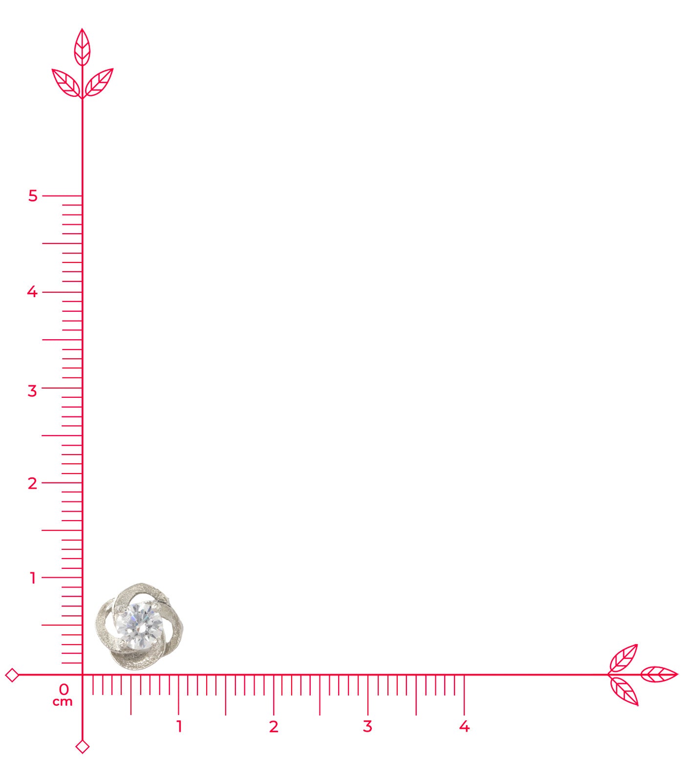 Premium Zircon Floral Necklace Set (Silver)