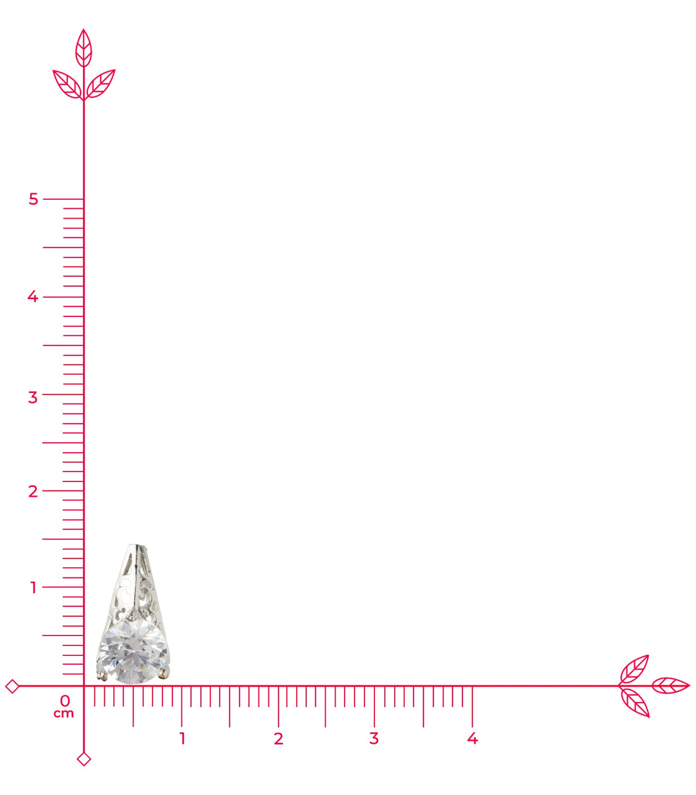 Premium Zircon Cone Shaped Necklace Set (Silver)