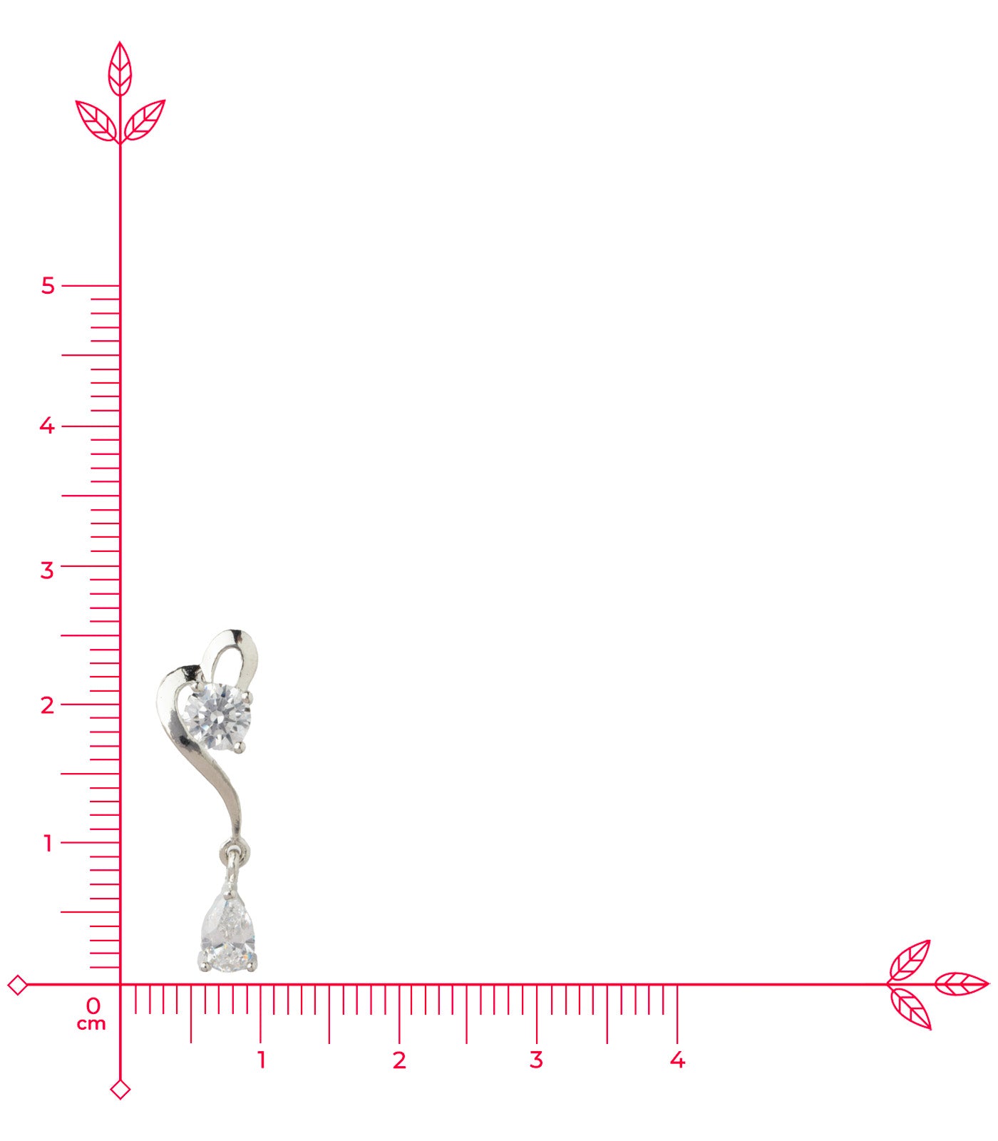 Premium Zircon Swirling Necklace Set (Silver)