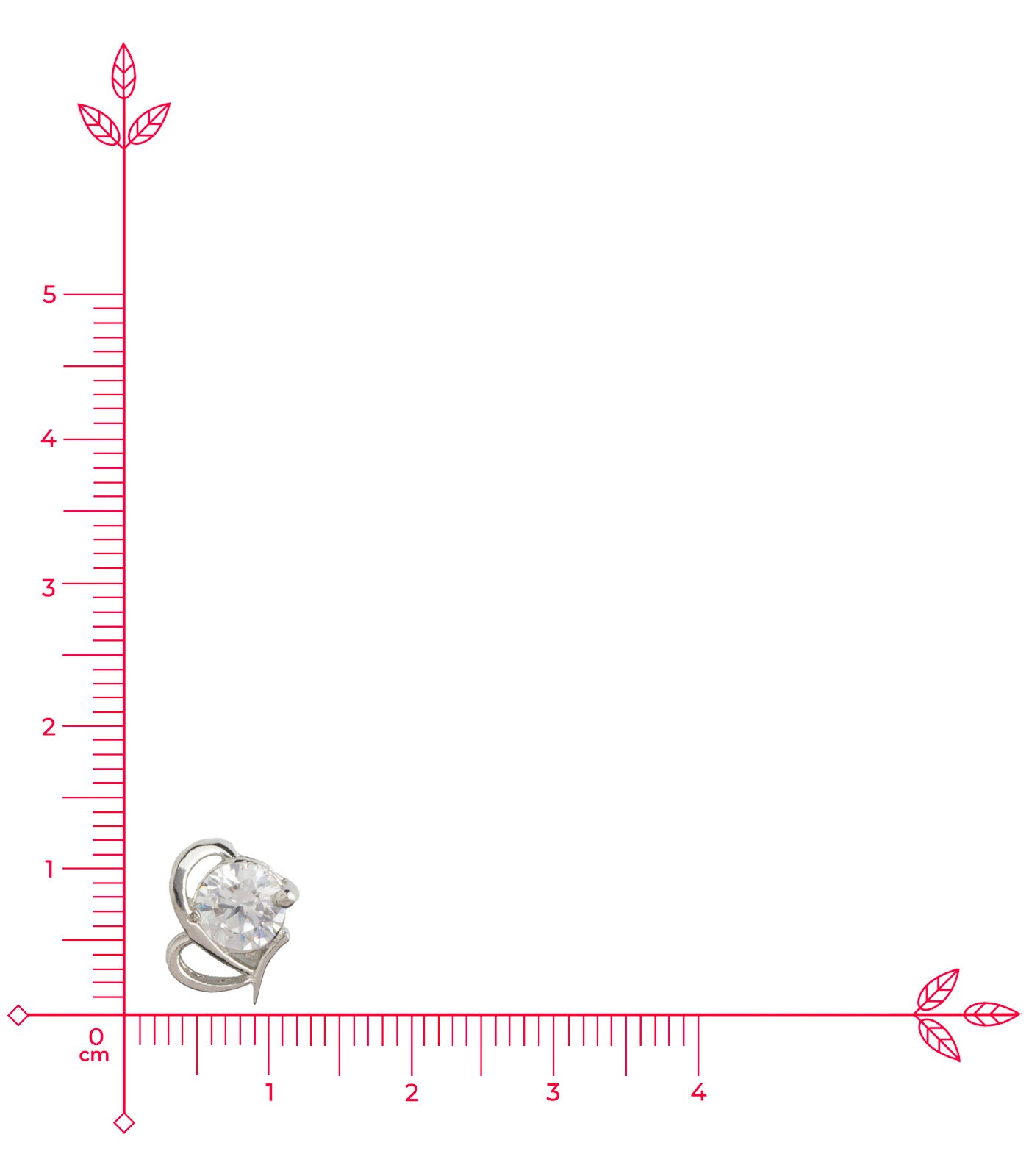 Premium Zircon Curved Necklace Set (Silver)