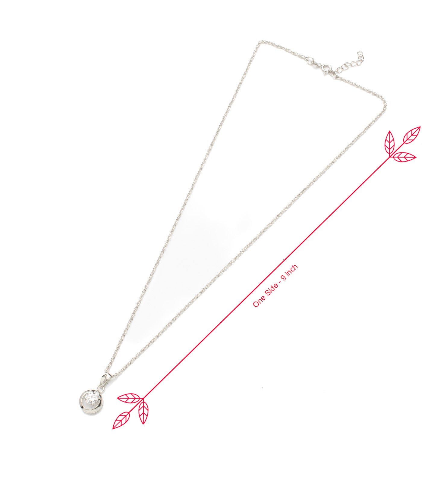 Premium Zircon Orb Necklace Set (Silver)