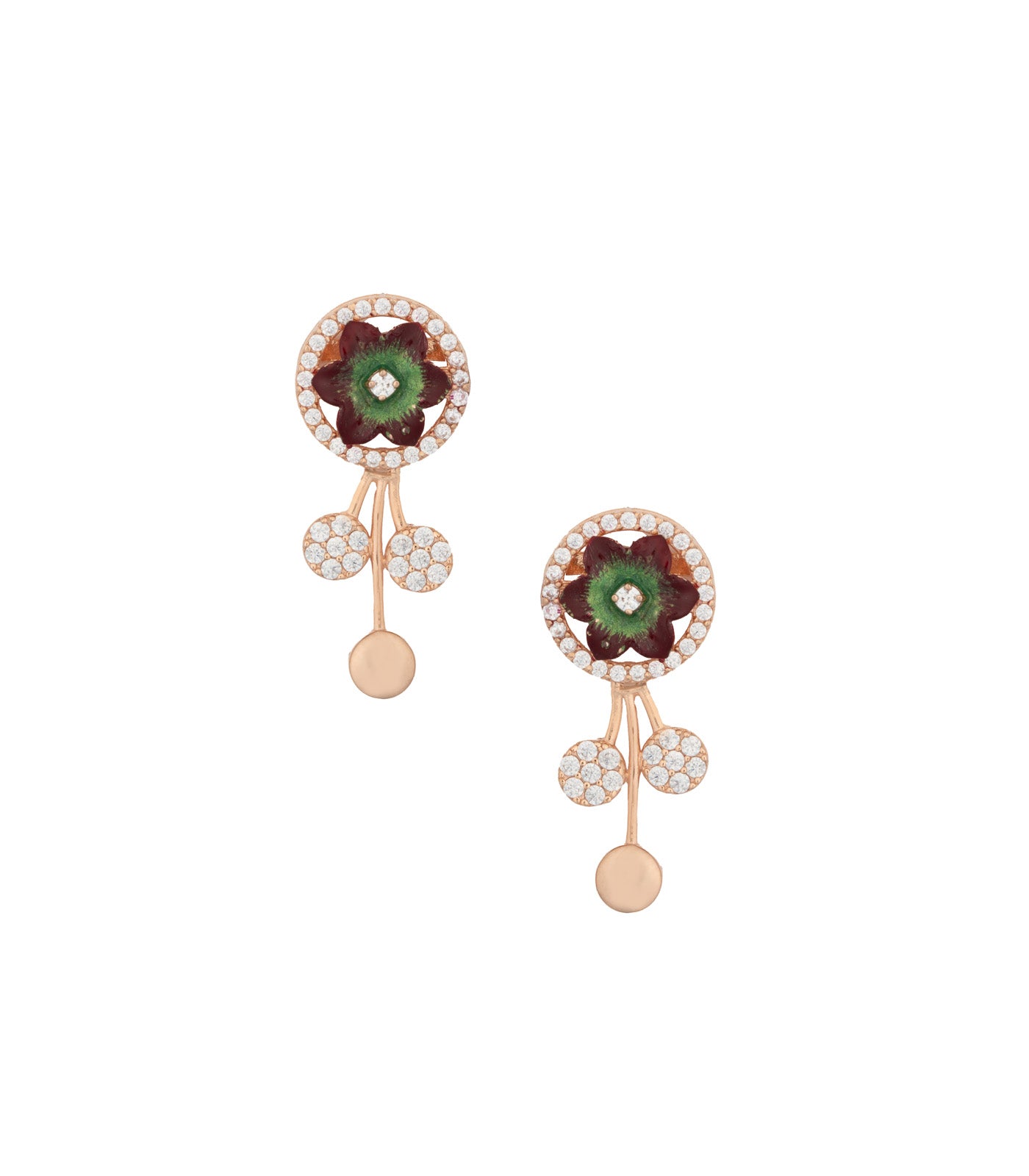 Floral Ring Necklace Set (Silver)