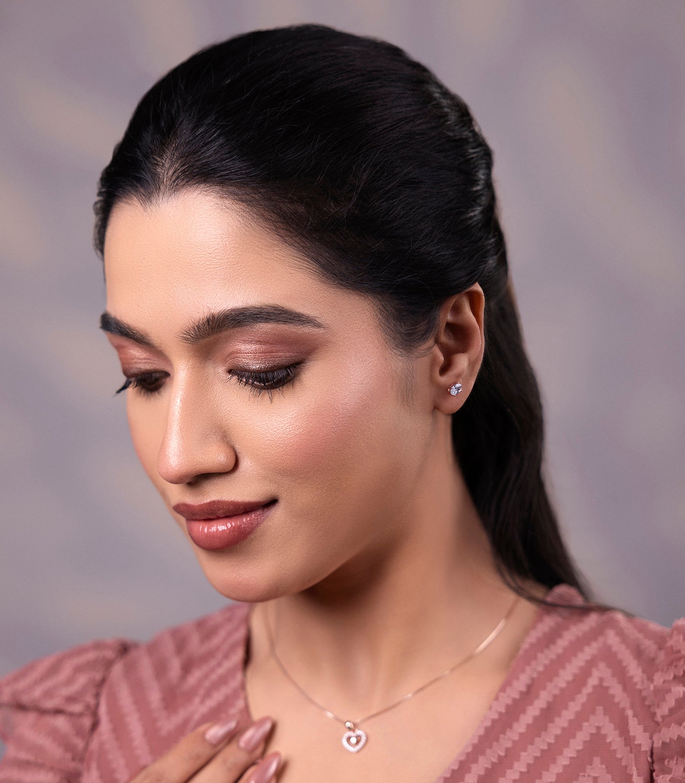 Sparkling Wings Necklace Set (Silver)
