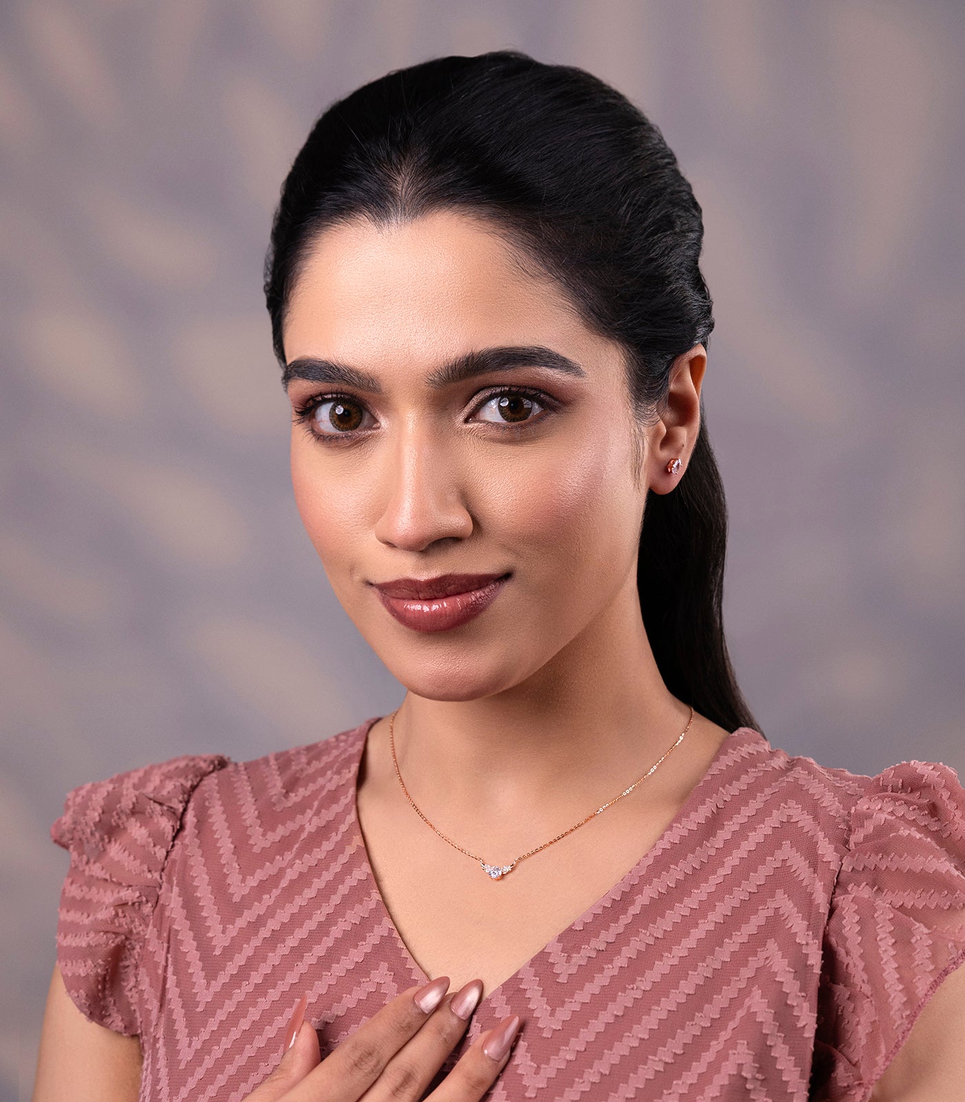 Sparkling Wings Necklace Set (Silver)