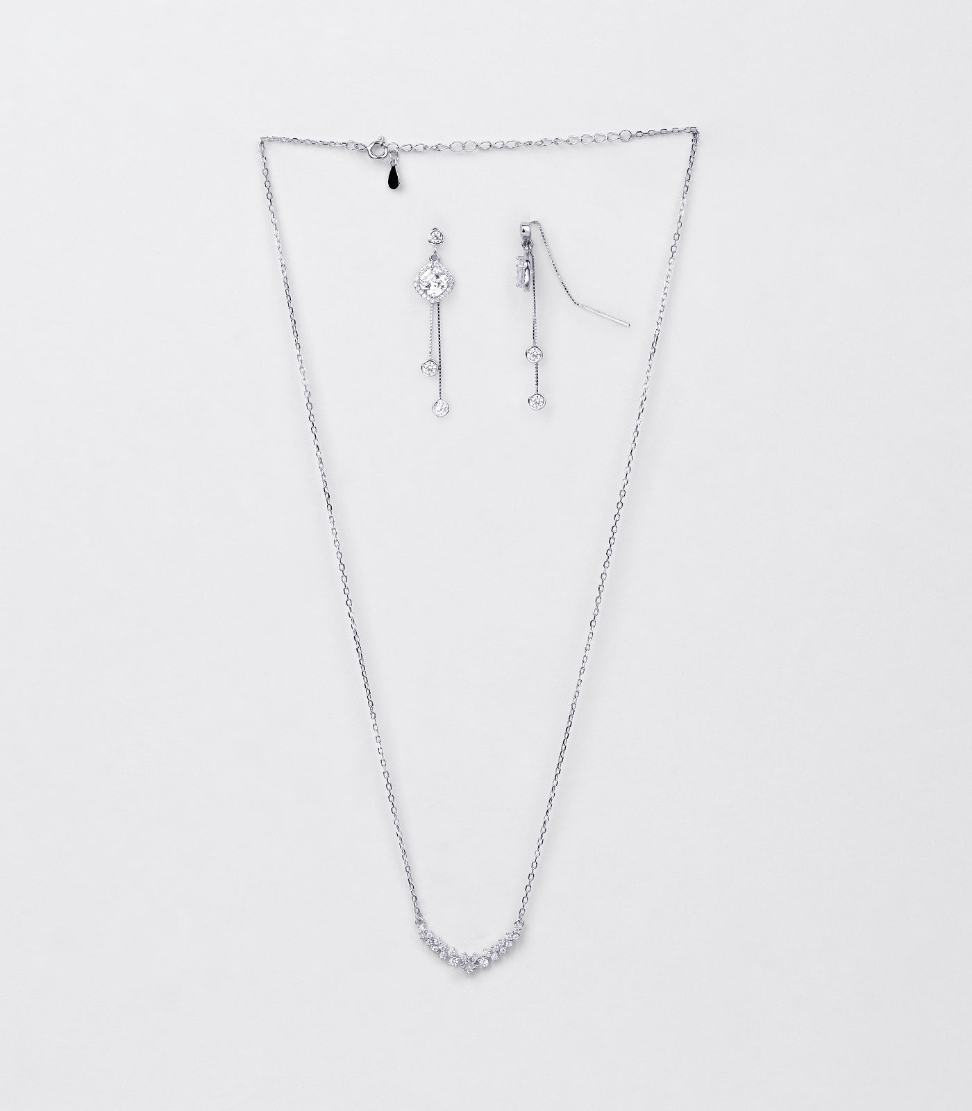 Starlit Grace Necklace Set (Silver)