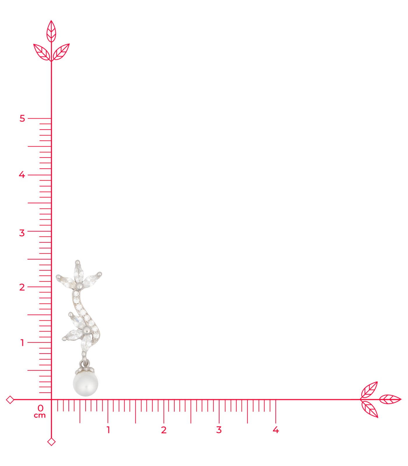 Garland Of Leaves Necklace Set (Silver)