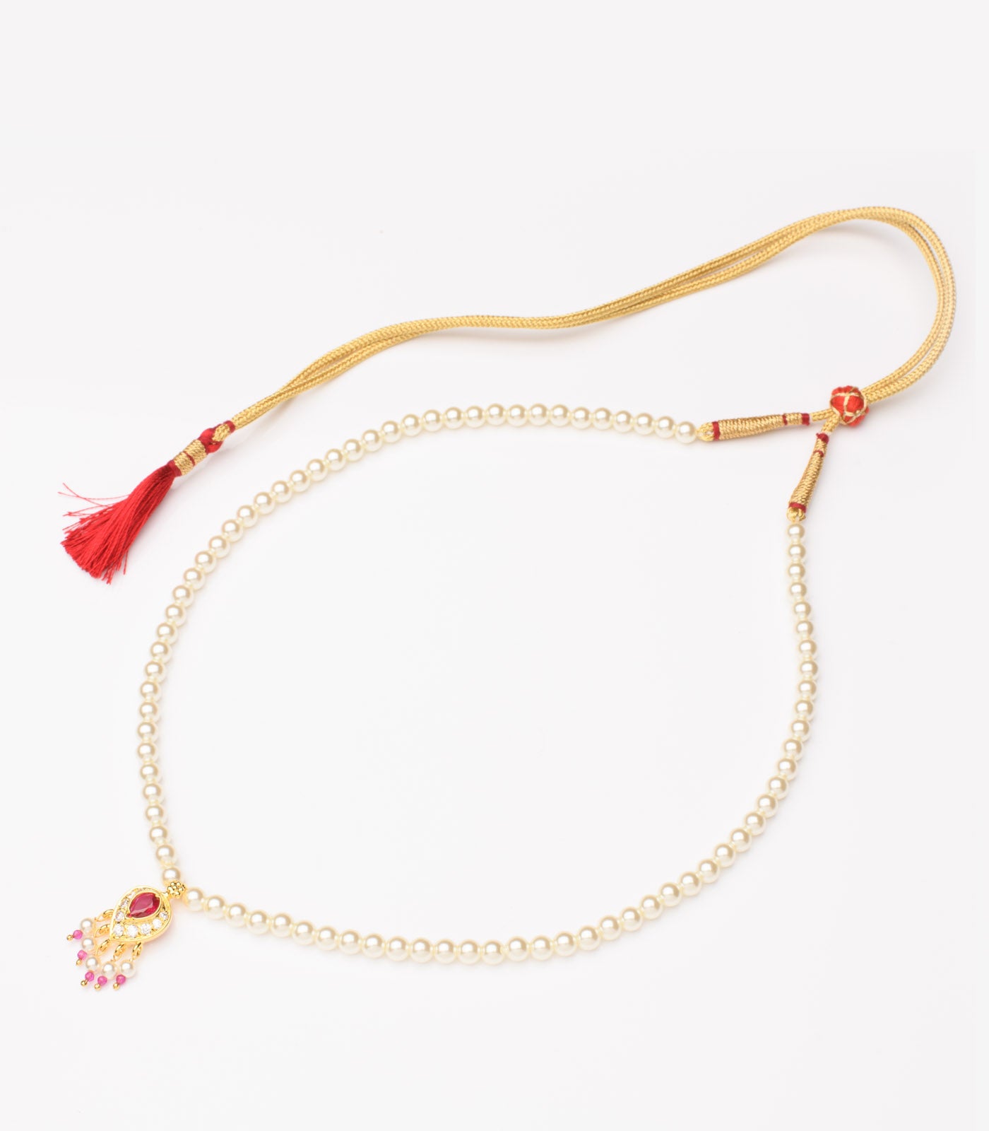 Silver Moti Necklace SET