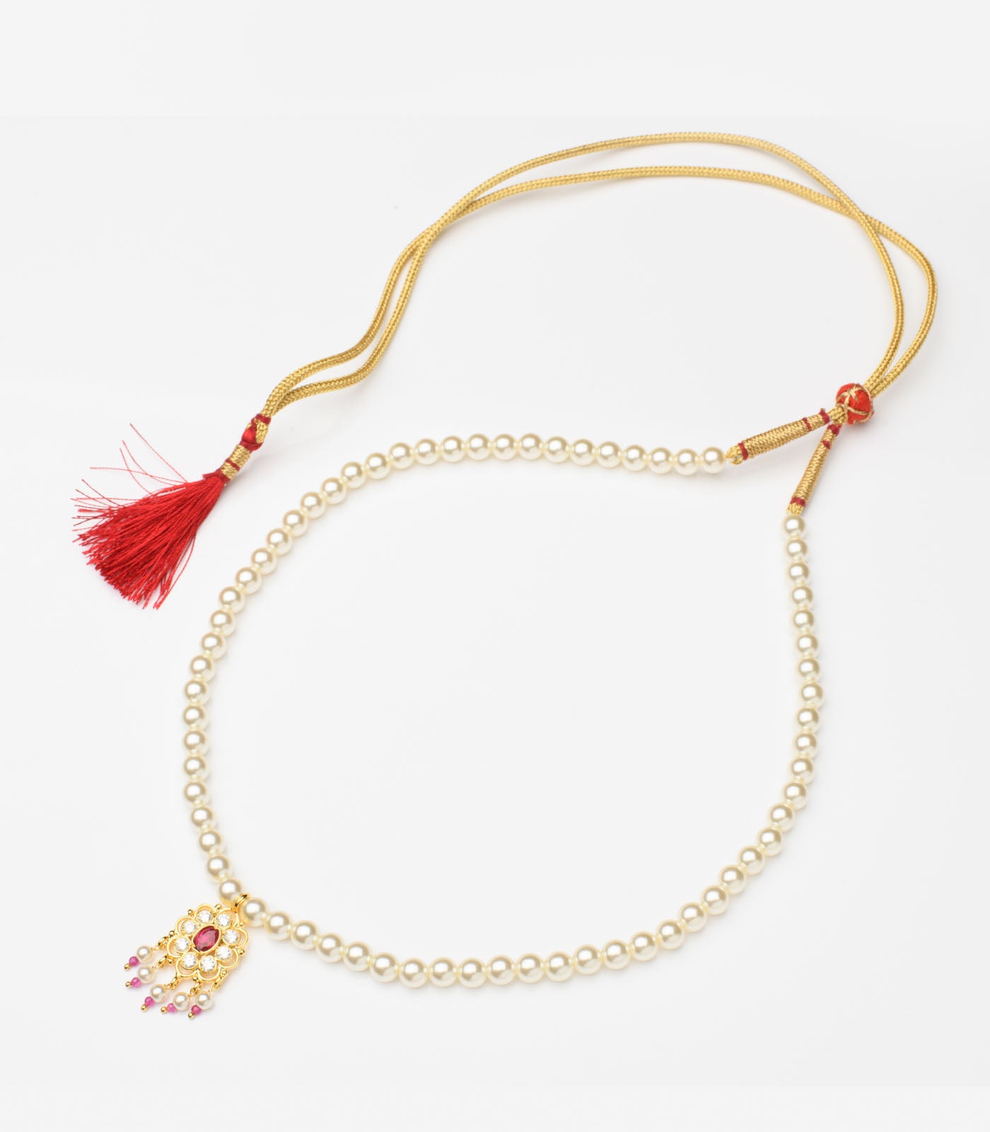 Silver Moti Necklace SET